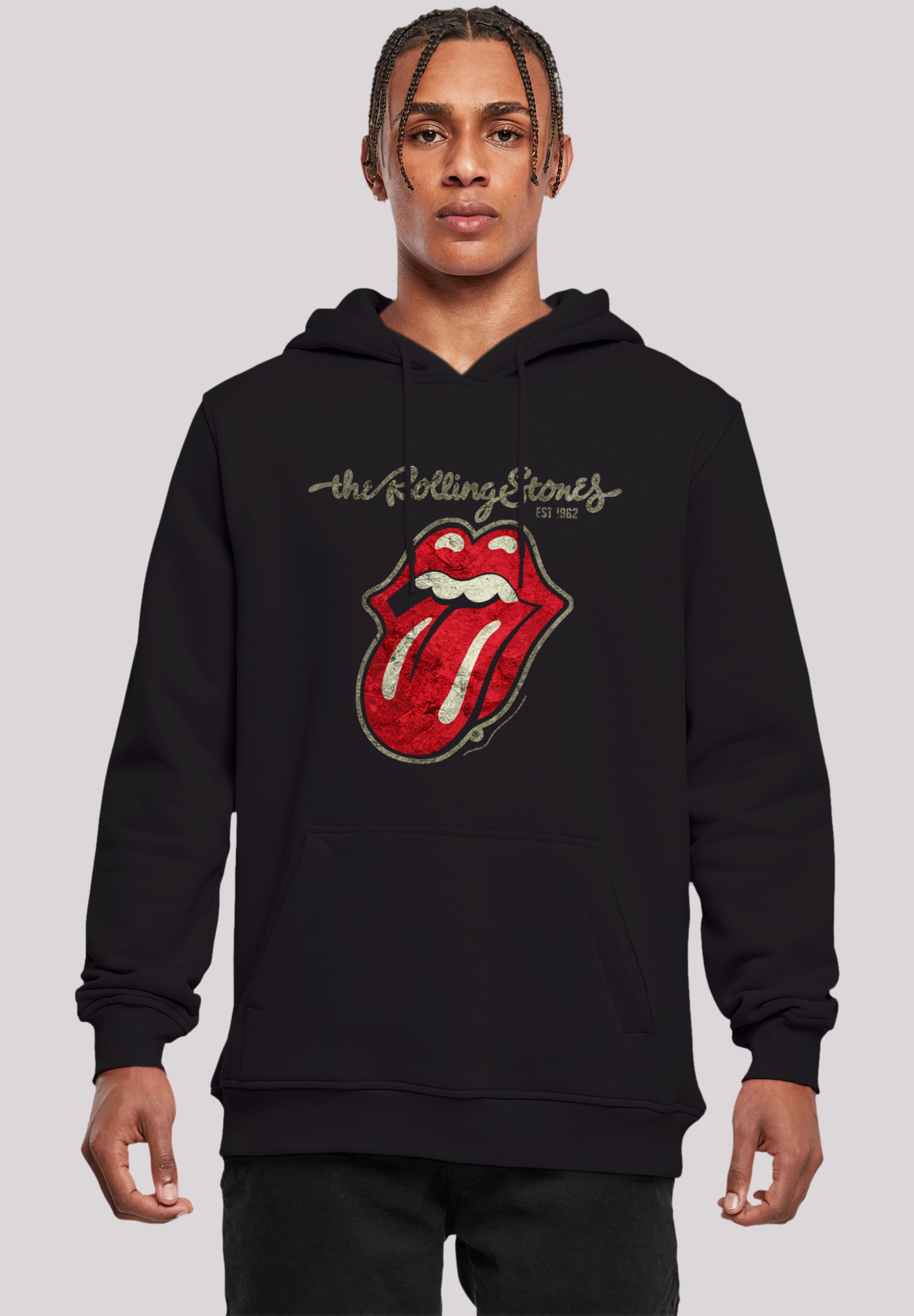 F4NT4STIC Kapuzenpullover "The Rolling Stones Plastered Tongue Washed", Pre günstig online kaufen