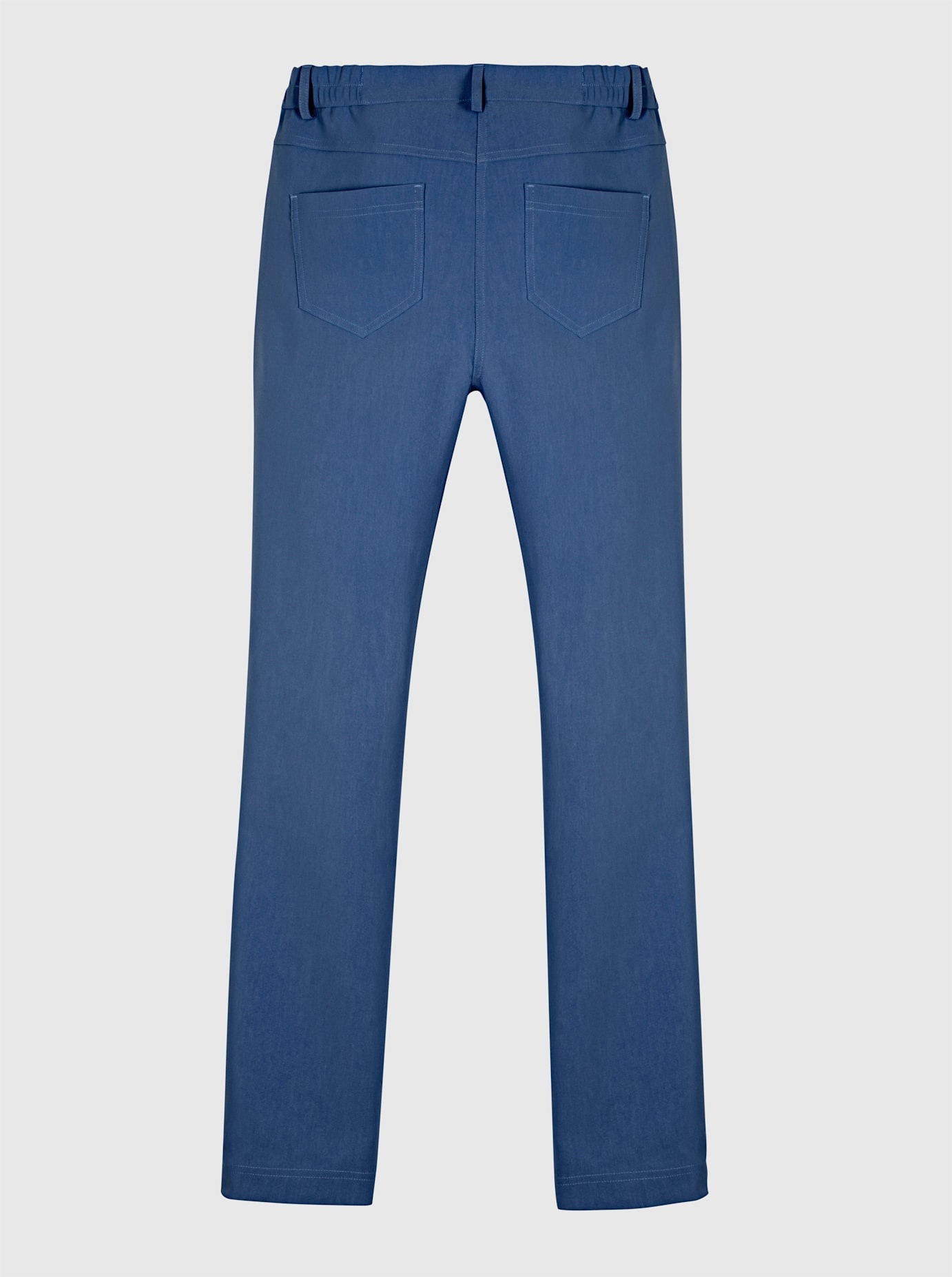 Webhose CLASSIC BASICS, Damen, Gr. 50, Normalgrößen, blau (jeansblau), 72% Viskose, 25% Polyamid, 3% Elasthan, unifarben, lang, Hosen 3