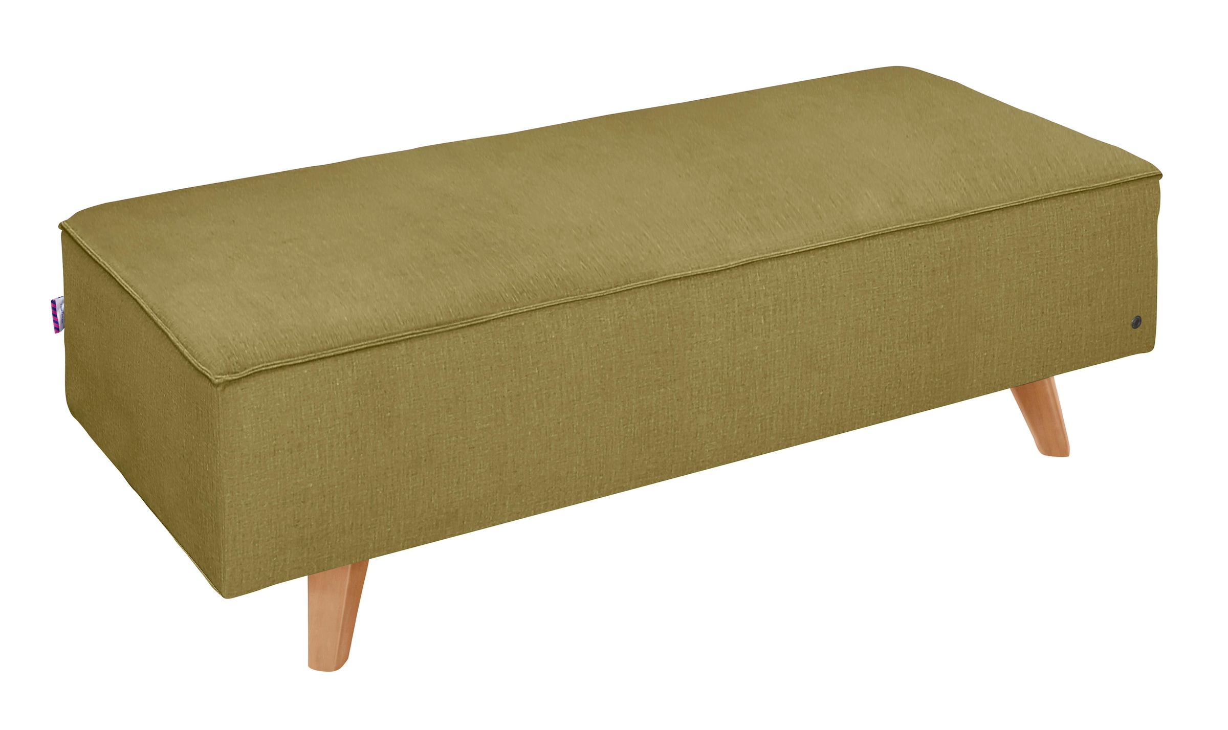 TOM TAILOR HOME Hocker "NORDIC CHIC", mit Kedernaht, Breite 137 cm, Füße Buche natur