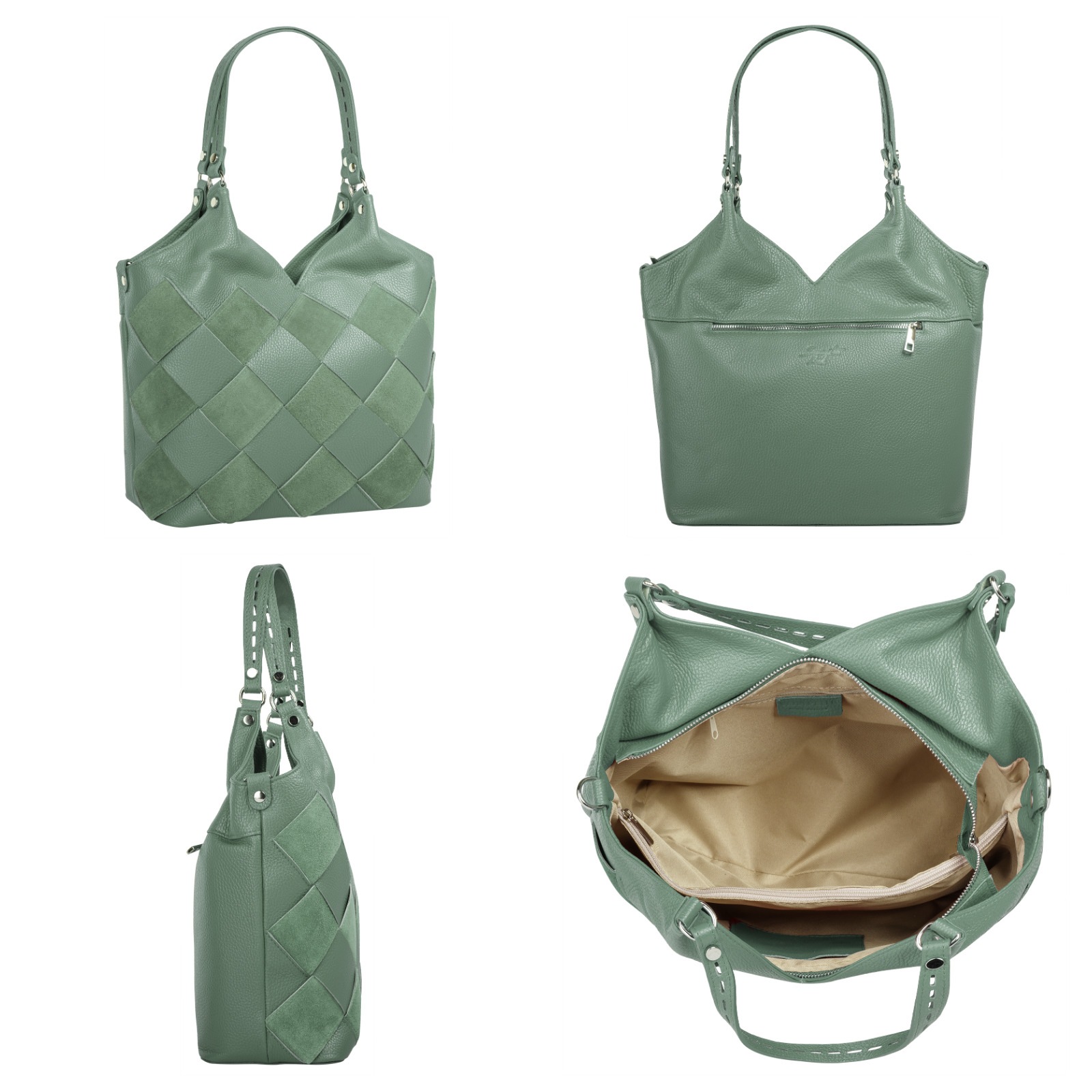 Samantha Look Shopper, echt Leder, Made in Italy
