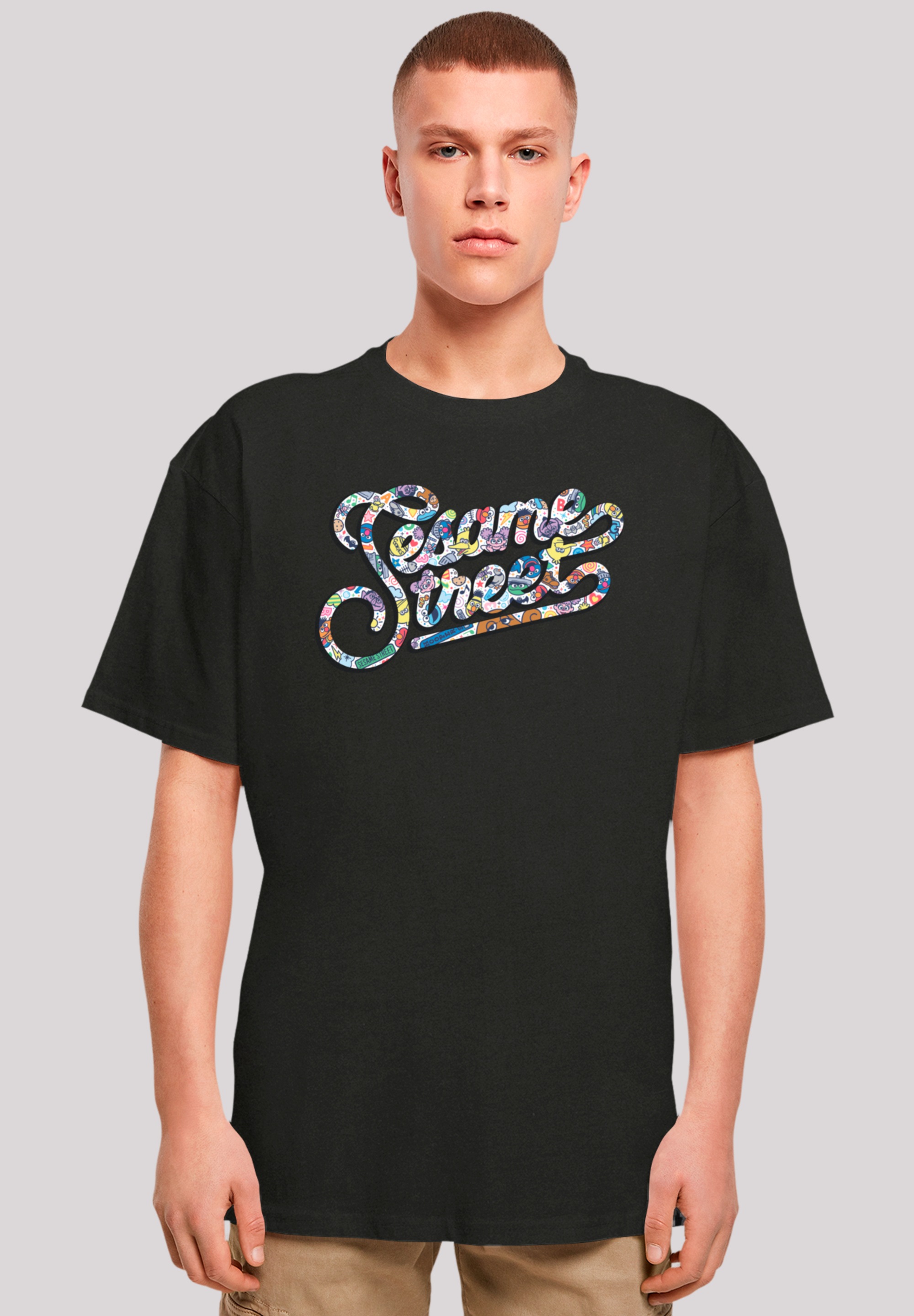 F4NT4STIC T-Shirt »Sesamstraße Coloured lettering«, Premium Qualität, Weihnachts-Kollection