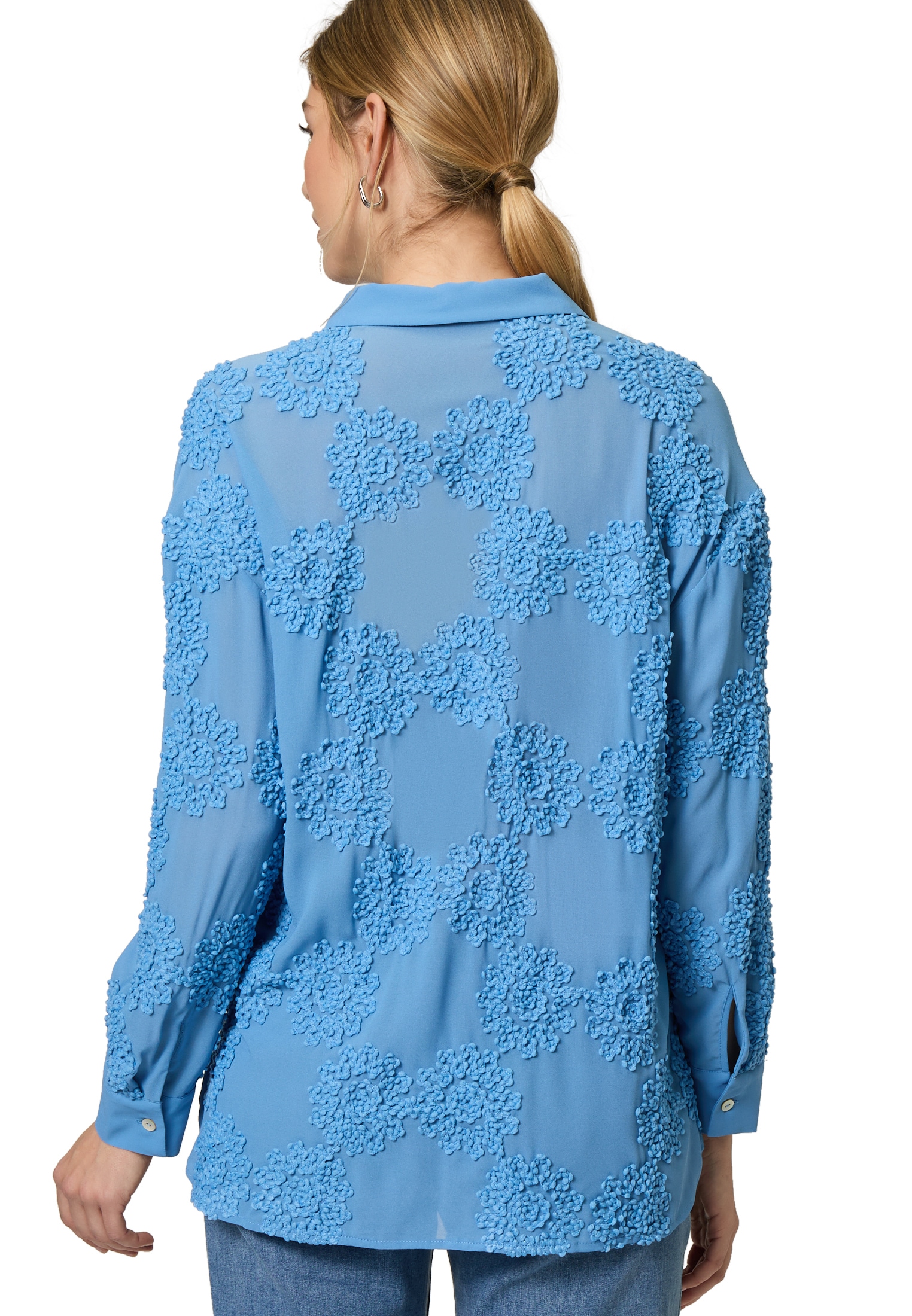 Zero Hemdbluse »zero Hemdbluse mit Stickerei«