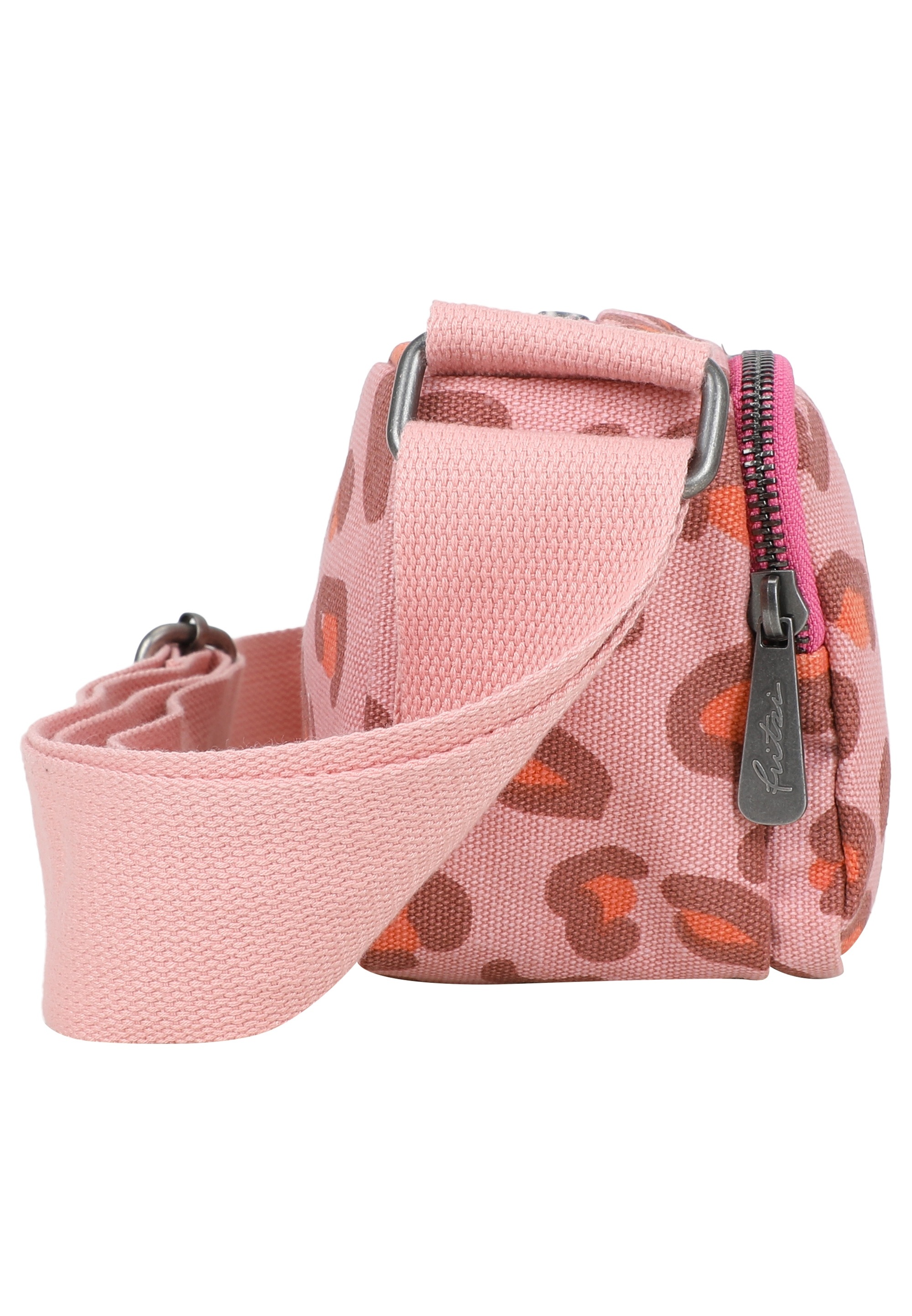 Fritzi Aus Preußen Schultertasche FRITZI AUS PREUSSEN "Donny Cross Long", Damen, Gr. B/H/T: 9cm x 12cm x 26cm, rosa, Baumwolle, unifarben, Taschen Schultertasche, mit zwei aufgesetzten Vordertaschen 2