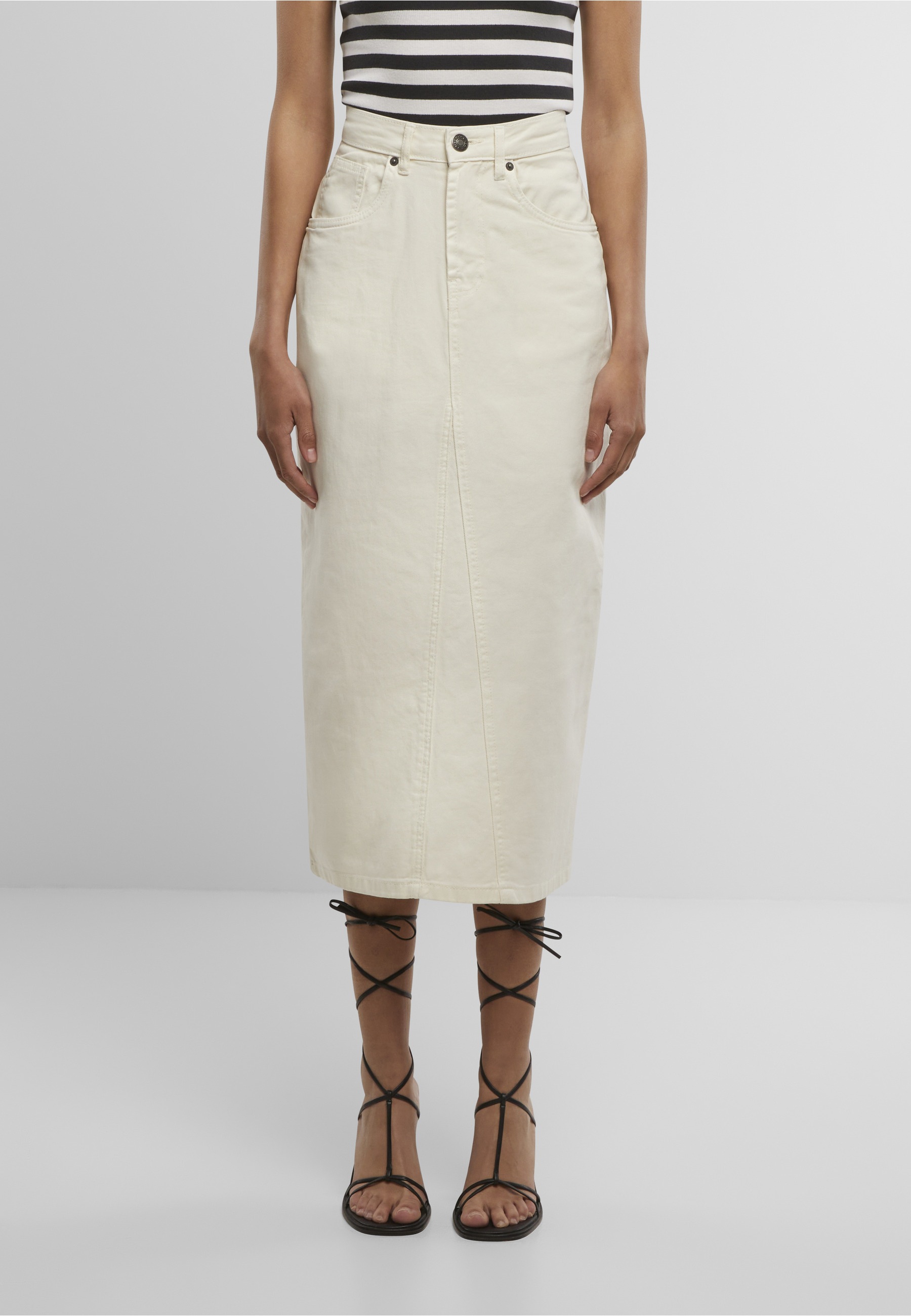 URBAN CLASSICS Sommerrock »Urban Classics Ladies Soft Denim Midi Skirt« 1 Stk.