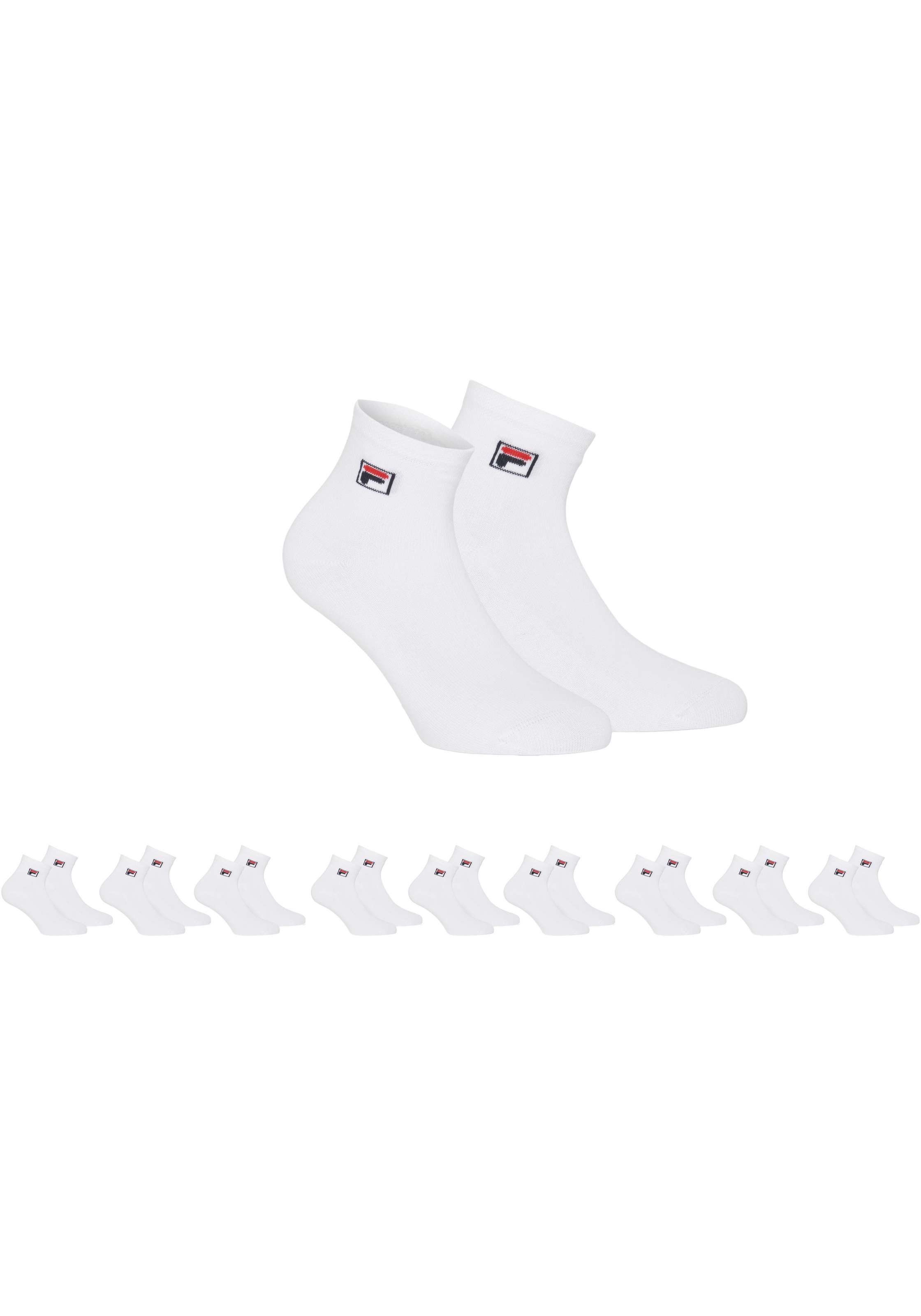 Fila Kurzsocken "UNISEX QUARTER PLAIN SOCKS" 9er Pack, 9 Stk. tlg. mit Logo günstig online kaufen