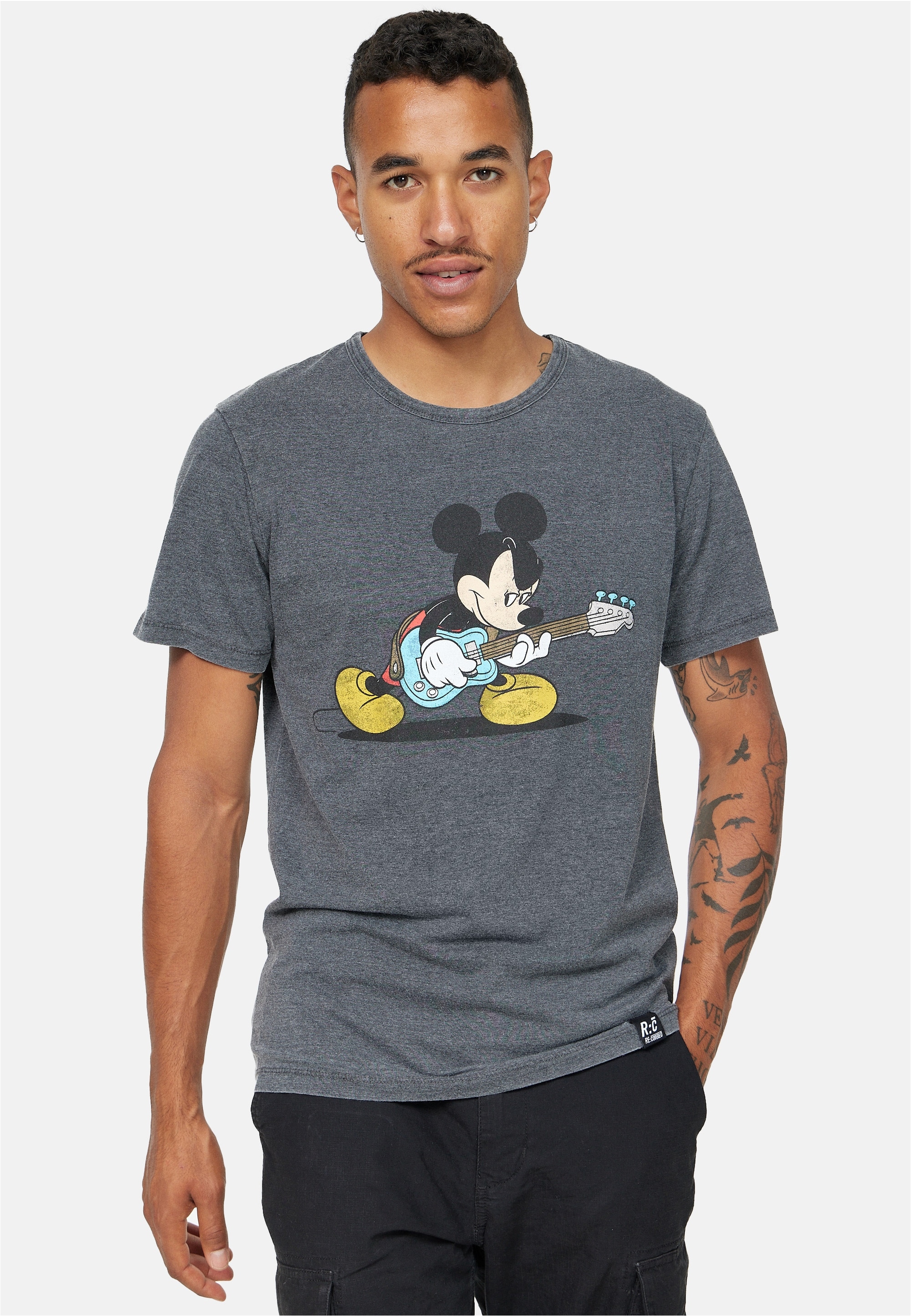 Recovered T-Shirt "Disney Mickey Playing Bass", im zeitlosen Design günstig online kaufen