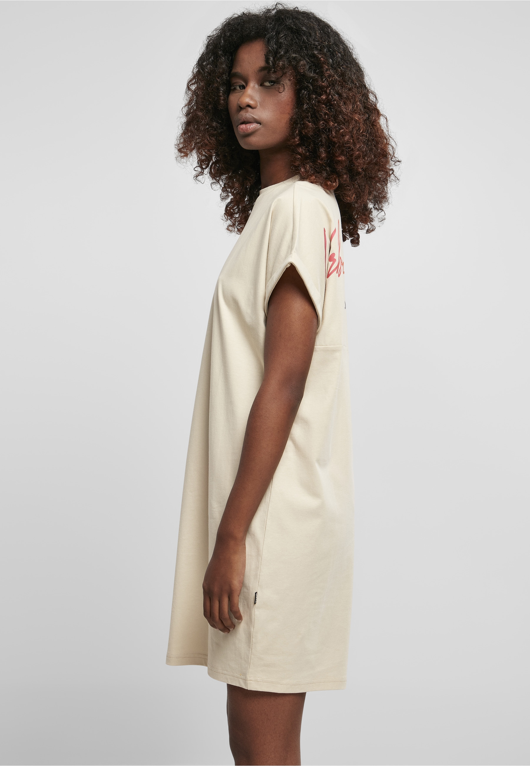 URBAN CLASSICS A-Linien-Kleid »Urban Classics Damen Ladies Rainbow Tee Dress« 1 Stk. tlg.