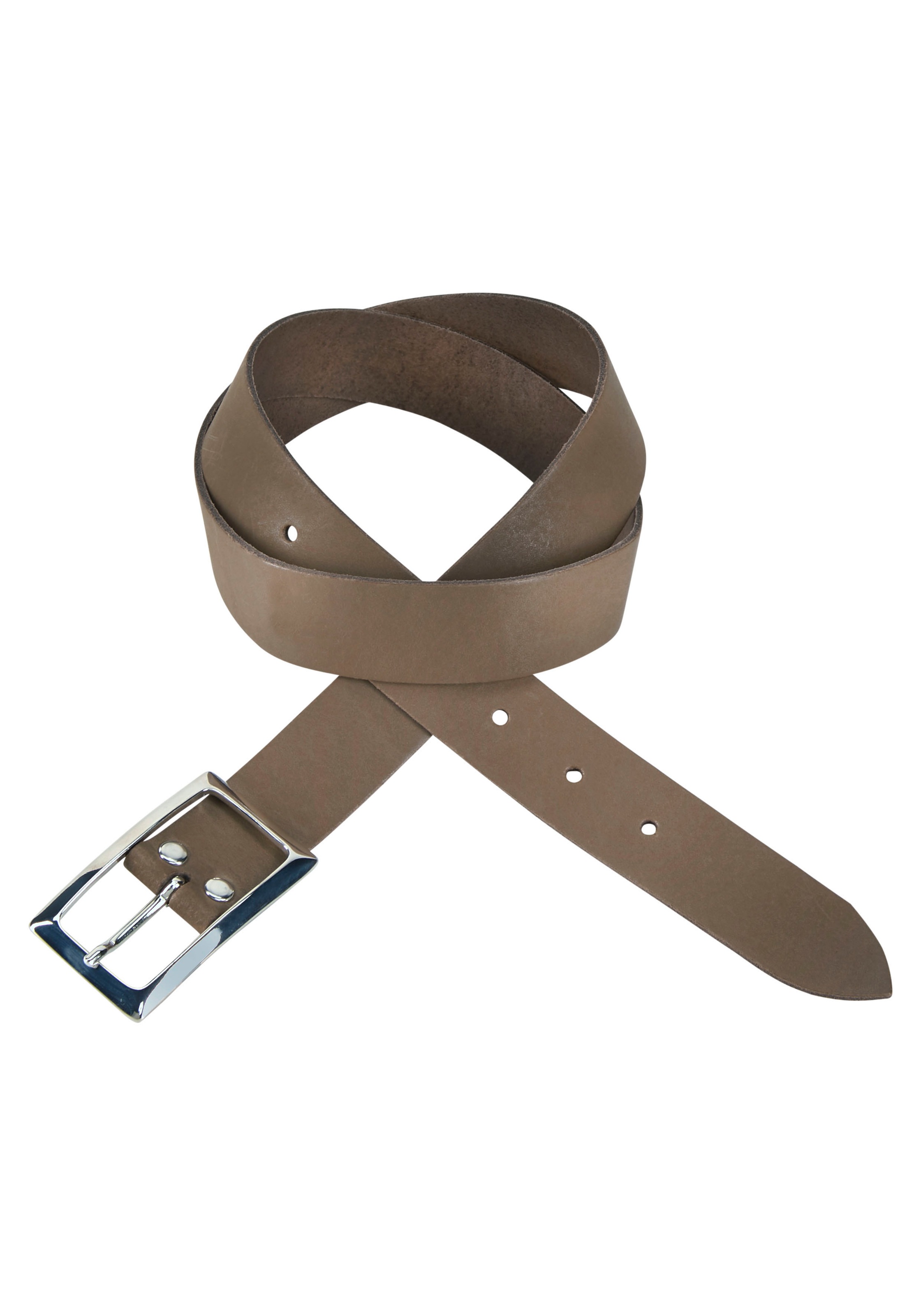J.Jayz Ledergürtel, Echtledergürtel mit eckiger silberfarbener Schließe