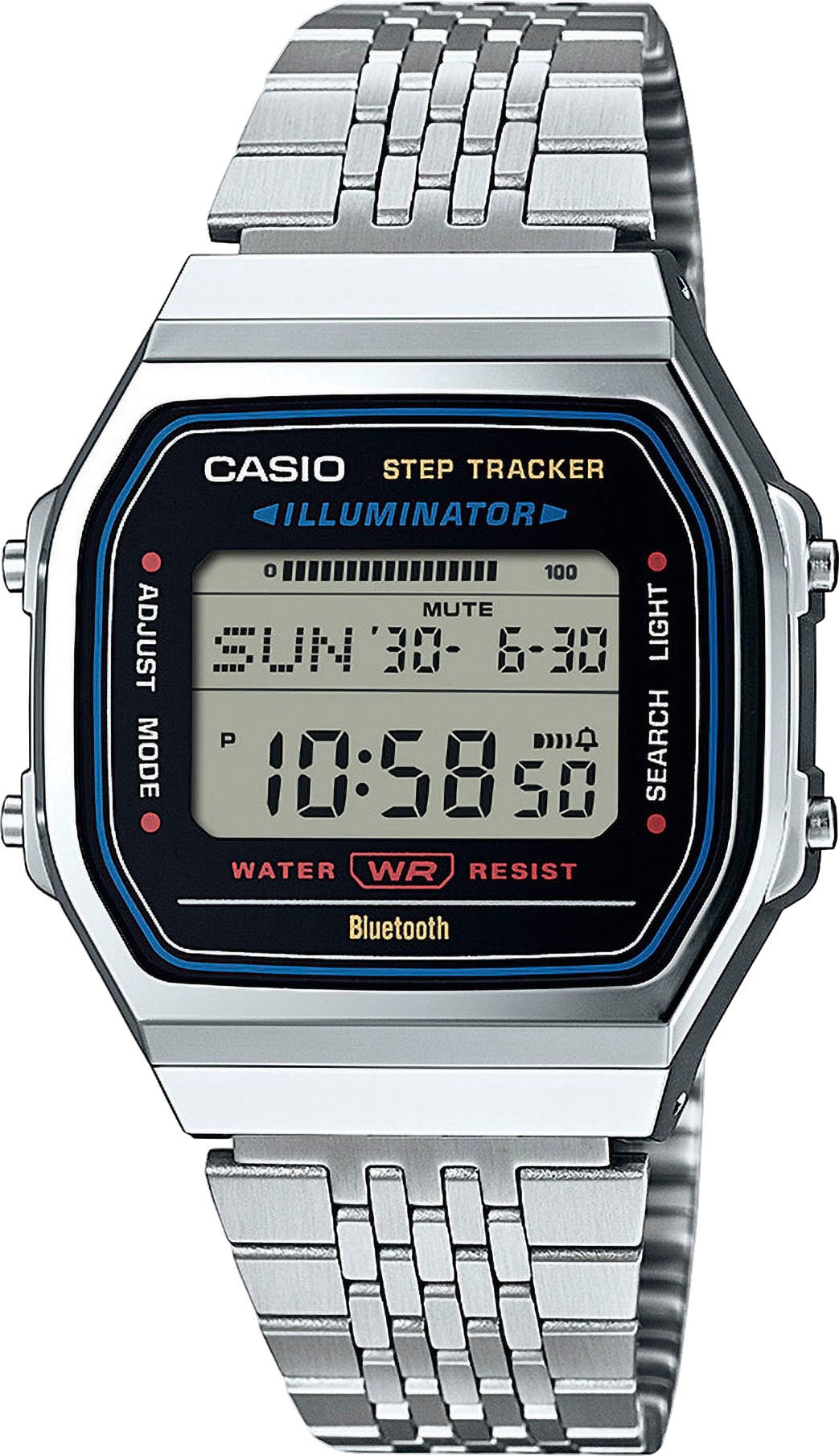 CASIO VINTAGE Smartwatch, Armbanduhr, Herrenuhr, Damenuhr, Bluetooth,Stoppfunktion,Schrittzähler)