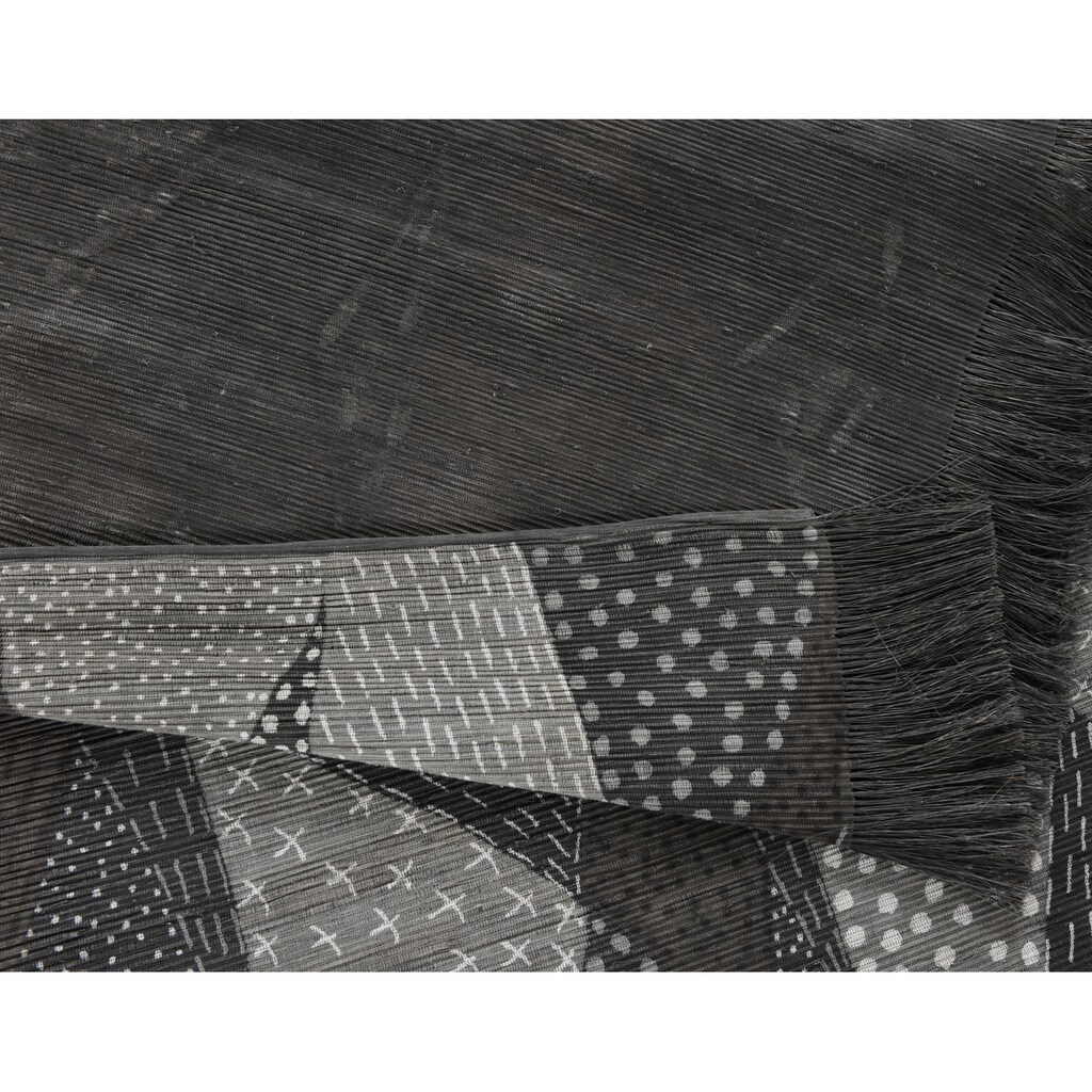 DIE HAUSKUNST Teppich »Chiya Tiama 1«, rechteckig, Flachgewebe, handgewebt, mit Fransen
