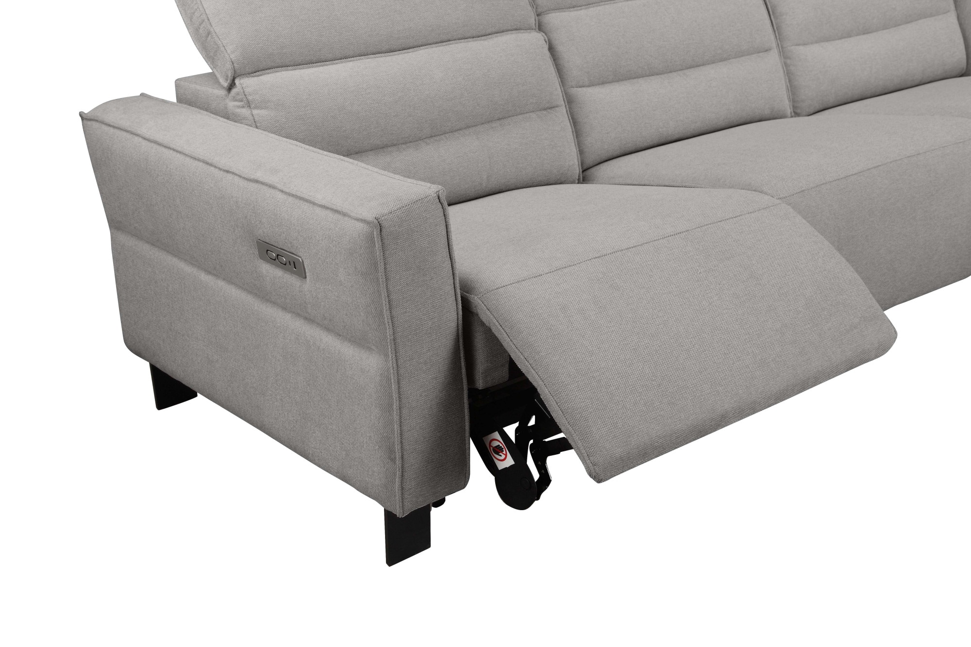 Places of Style Ecksofa »Carpari, L-Form, 263 cm, manuelle o. elektrische Relaxfunktion,«, USB A/C und Kopfteilverstellung
