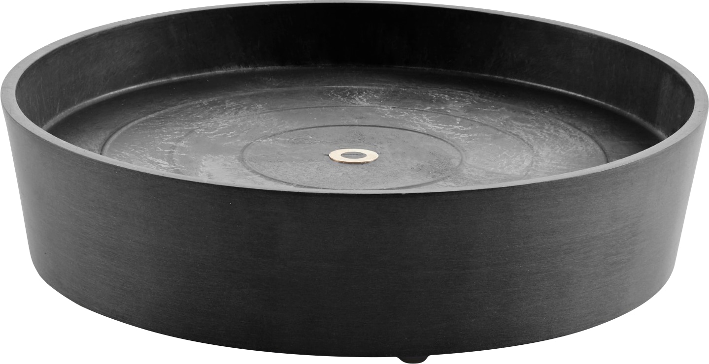 ECOPOTS Blumentopfuntersetzer "SAUCER WHEELS Dark Grey", BxTxH: 28,7x28,7x8,3 cm