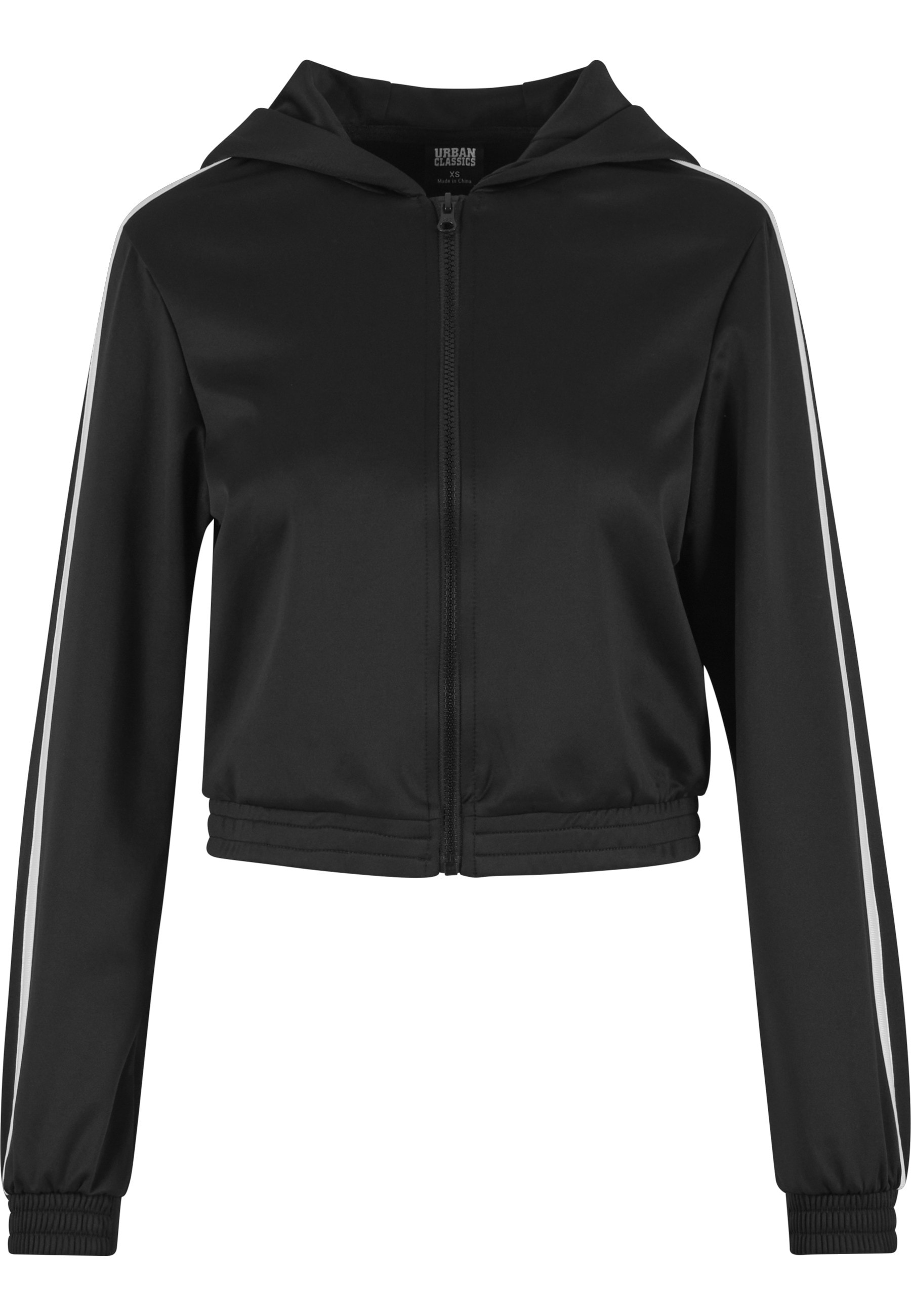 URBAN CLASSICS Trainingsjacke "Urban Classics Ladies Cropped Track Jacket" 1 Stk. tlg. mit Kapuze