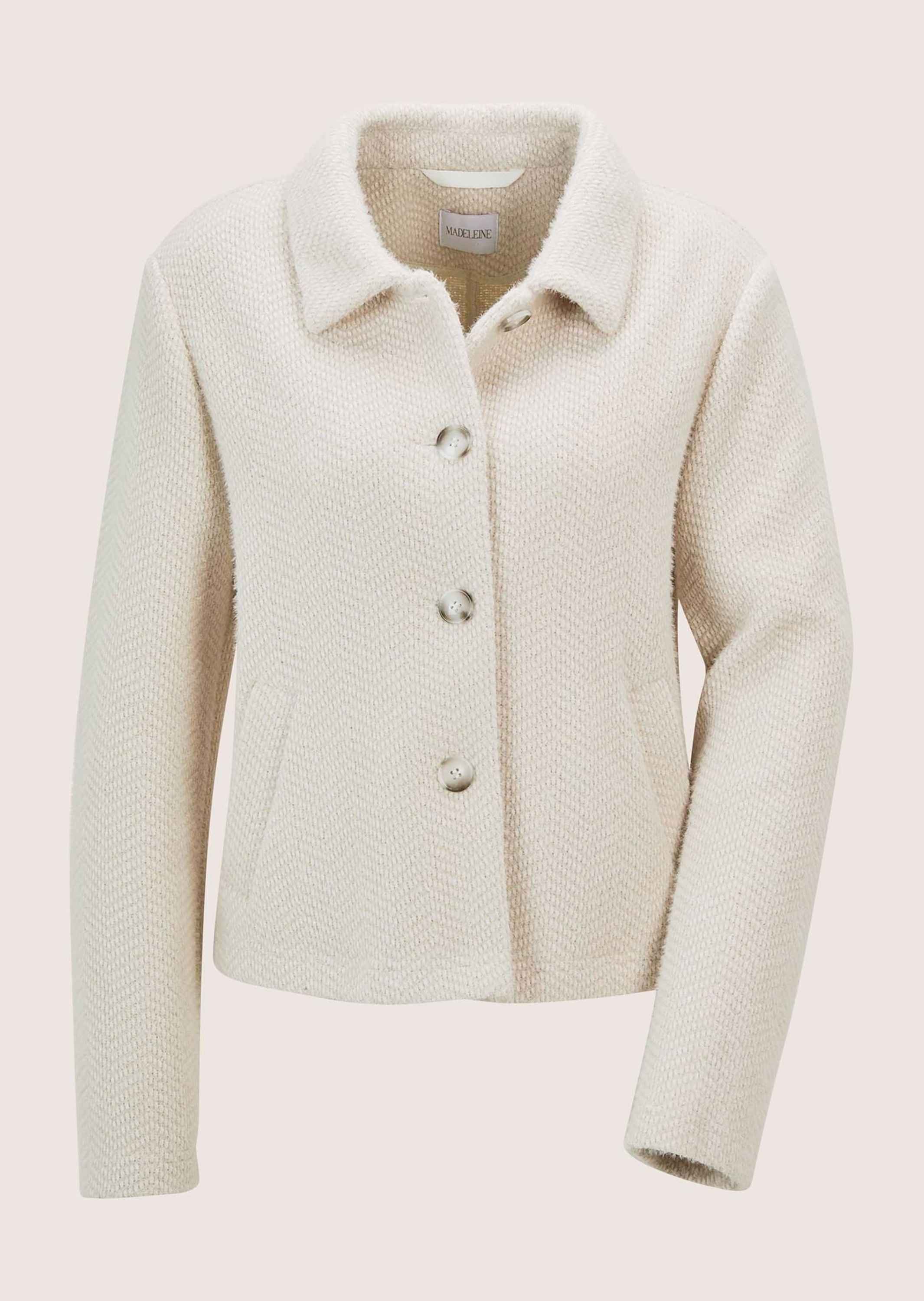 MADELEINE Damen Jackenblazer "Blazer Blazer"perlweiß, Gr. 42, Obermaterial: 80% Polyester PES. 20% Polyamid PA., Blazer