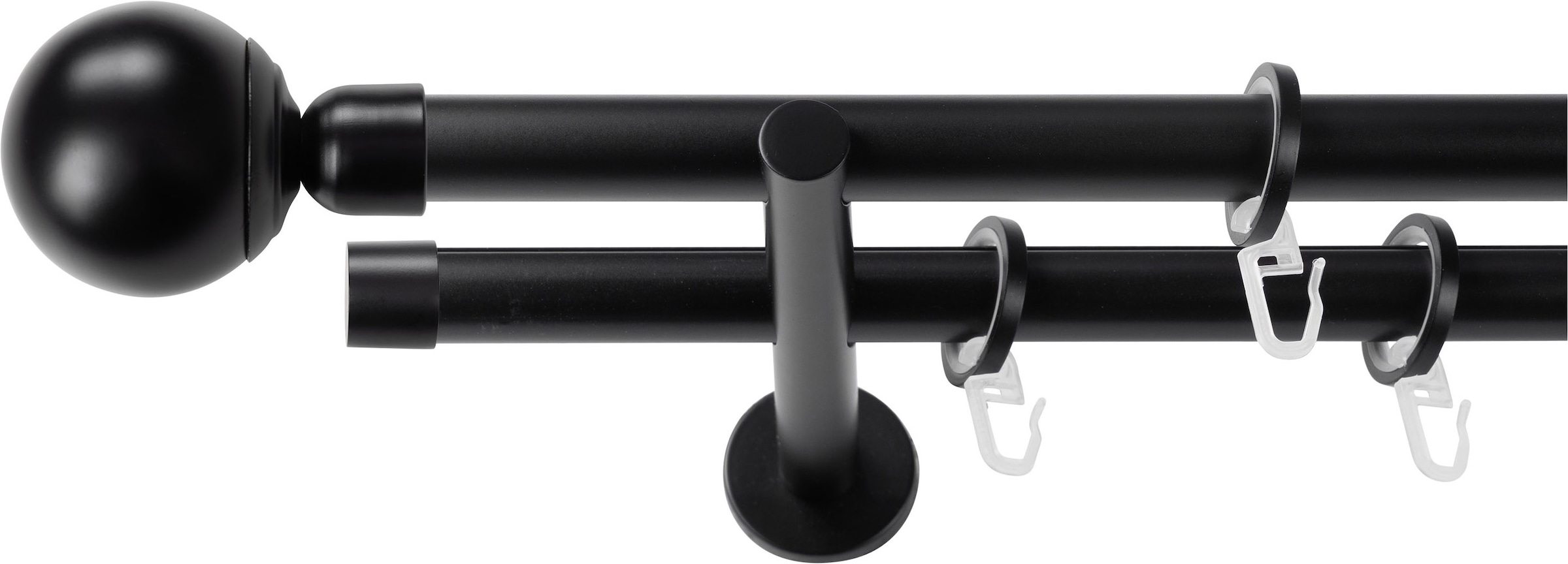 SN DECO GROUP Gardinenstange Ø 19 mm 2 läufig-läufig Fixmaß;kürzbar