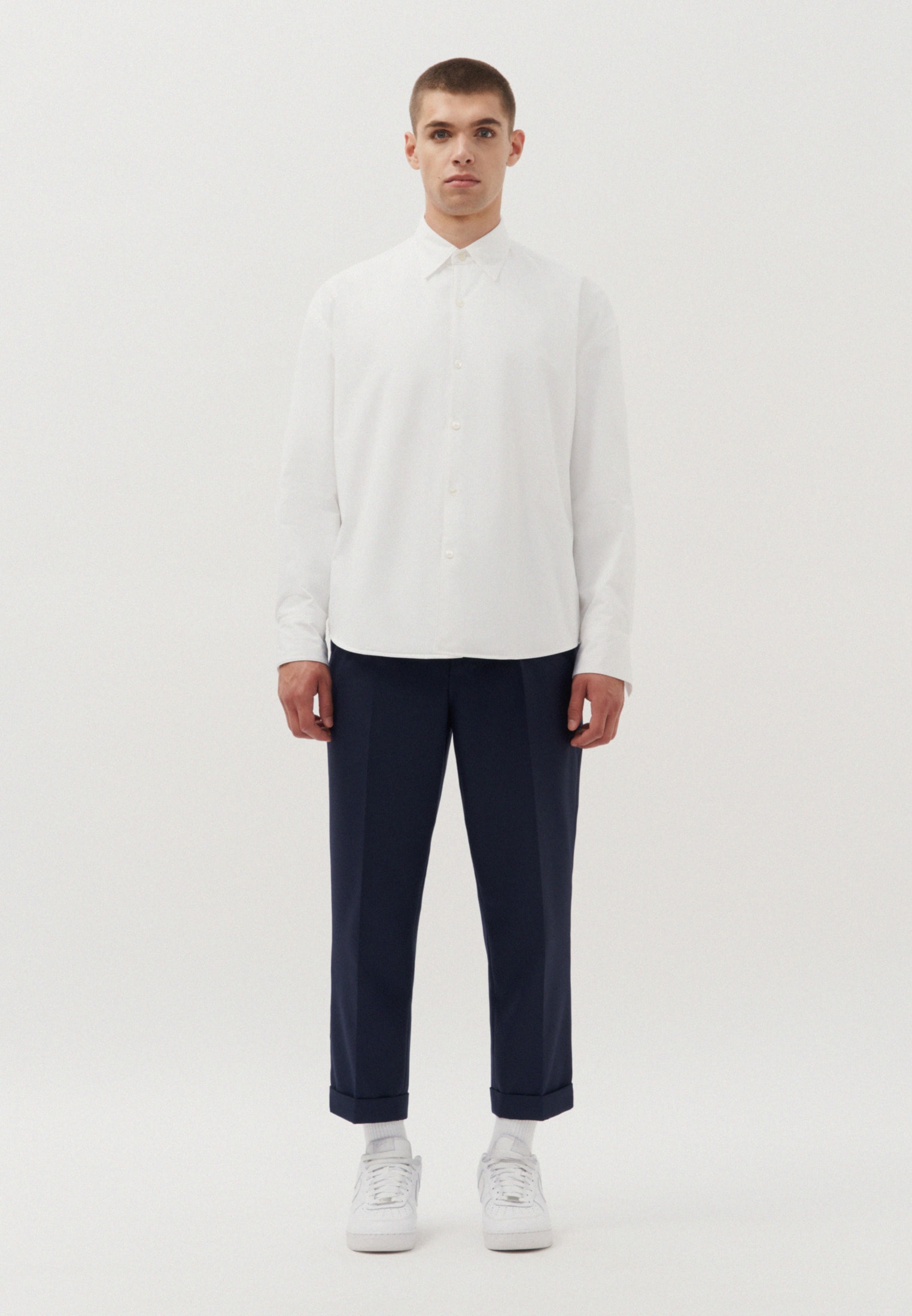 studio seidensticker "Studio" Oversized Langarm Kentkragen Uni günstig online kaufen