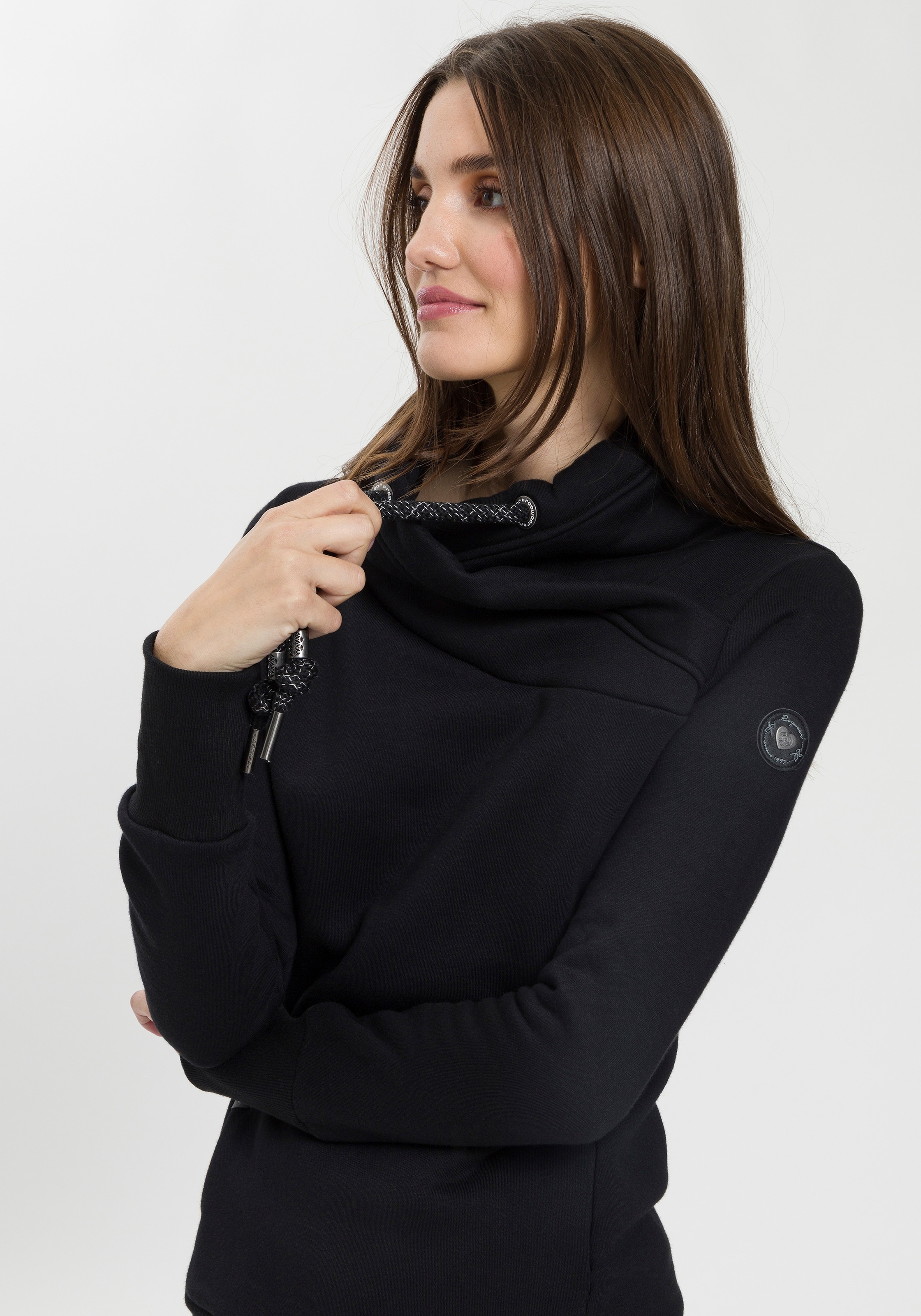 Ragwear Sweater "NESKA O", mit asymetrischem Schalkragen