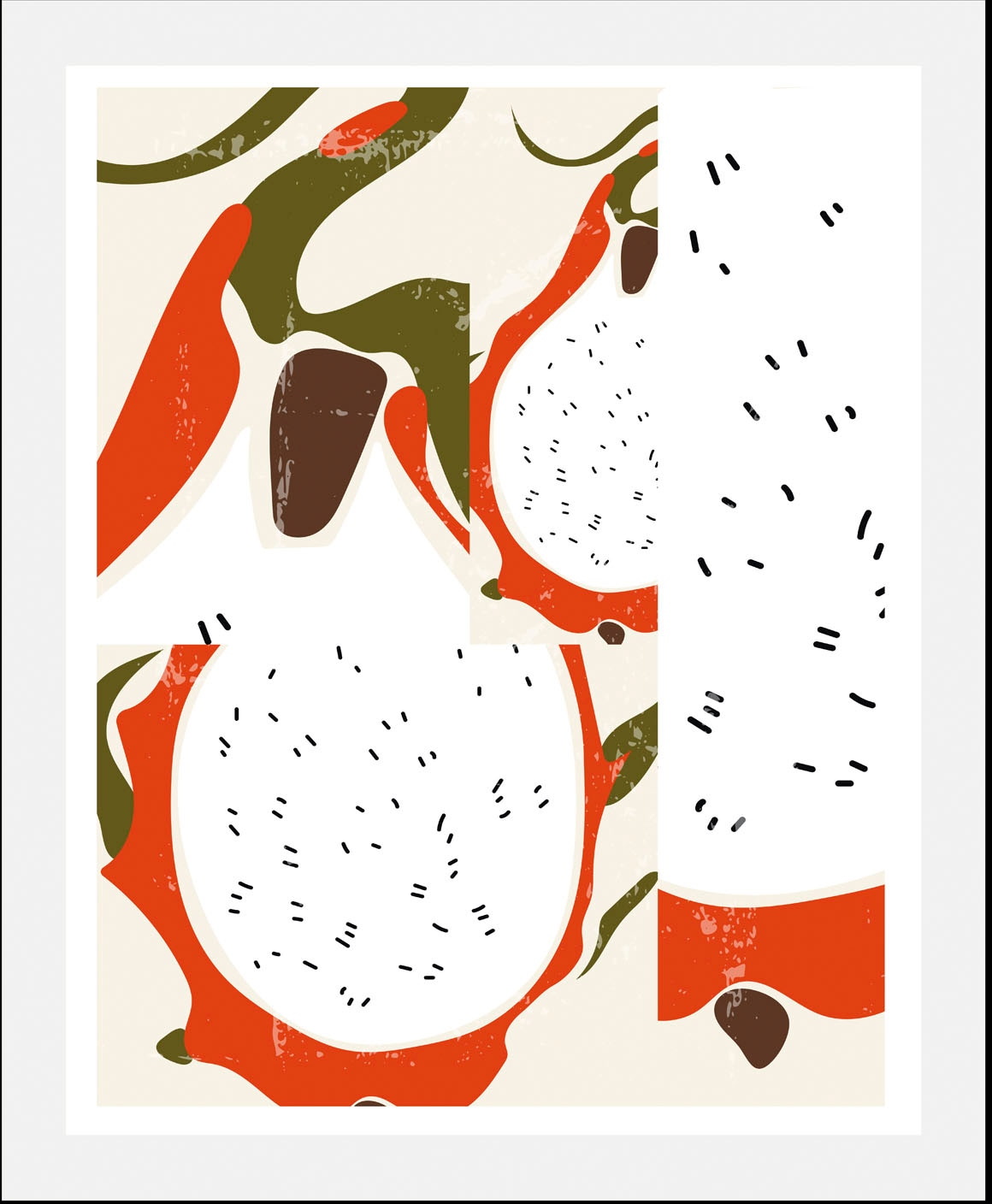 queence Bild »Frodo«, Obst-Obst Bilder-Essen-Lebensmittel-Kunst-Abstrakt, (1 St.), gerahmt