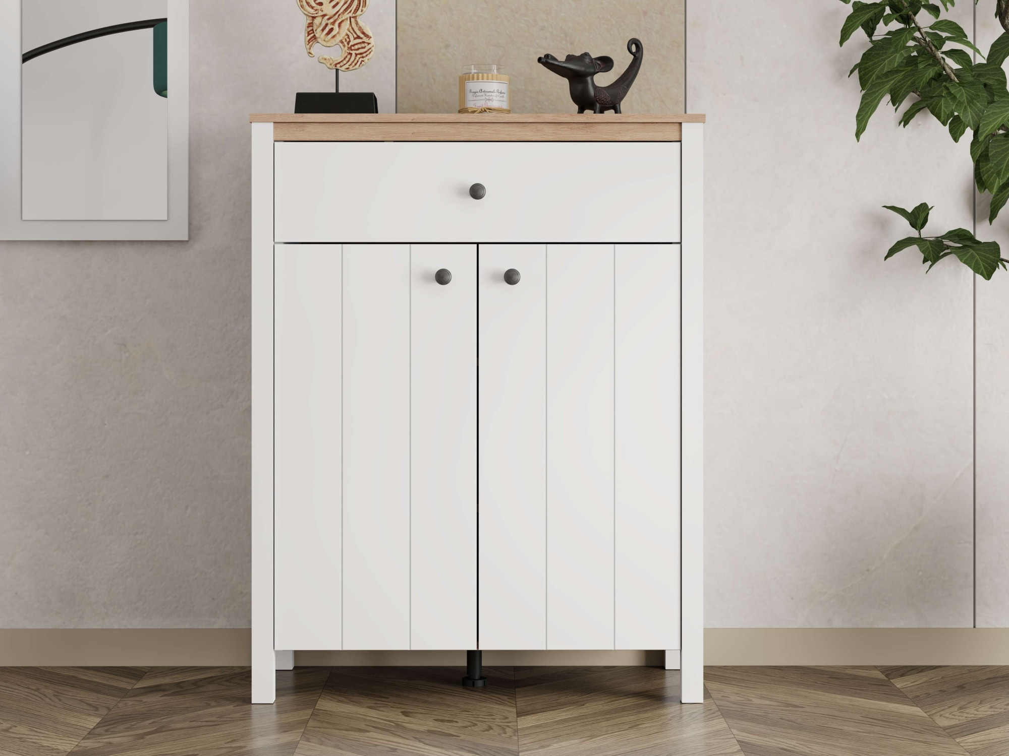 Home affaire Schuhschrank "Bedford, Schuhregal, Schuhkommode" Zwei Regale und eine Schublade. Gesamtbreite 85,5 cm