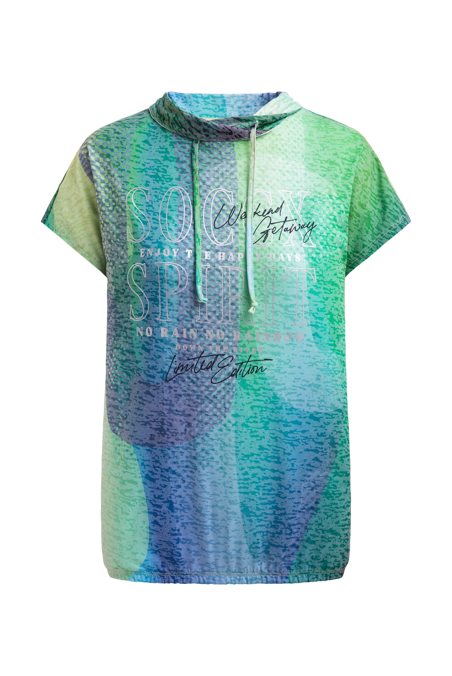 SOCCX Rundhalsshirt mit Gummizug im Saum