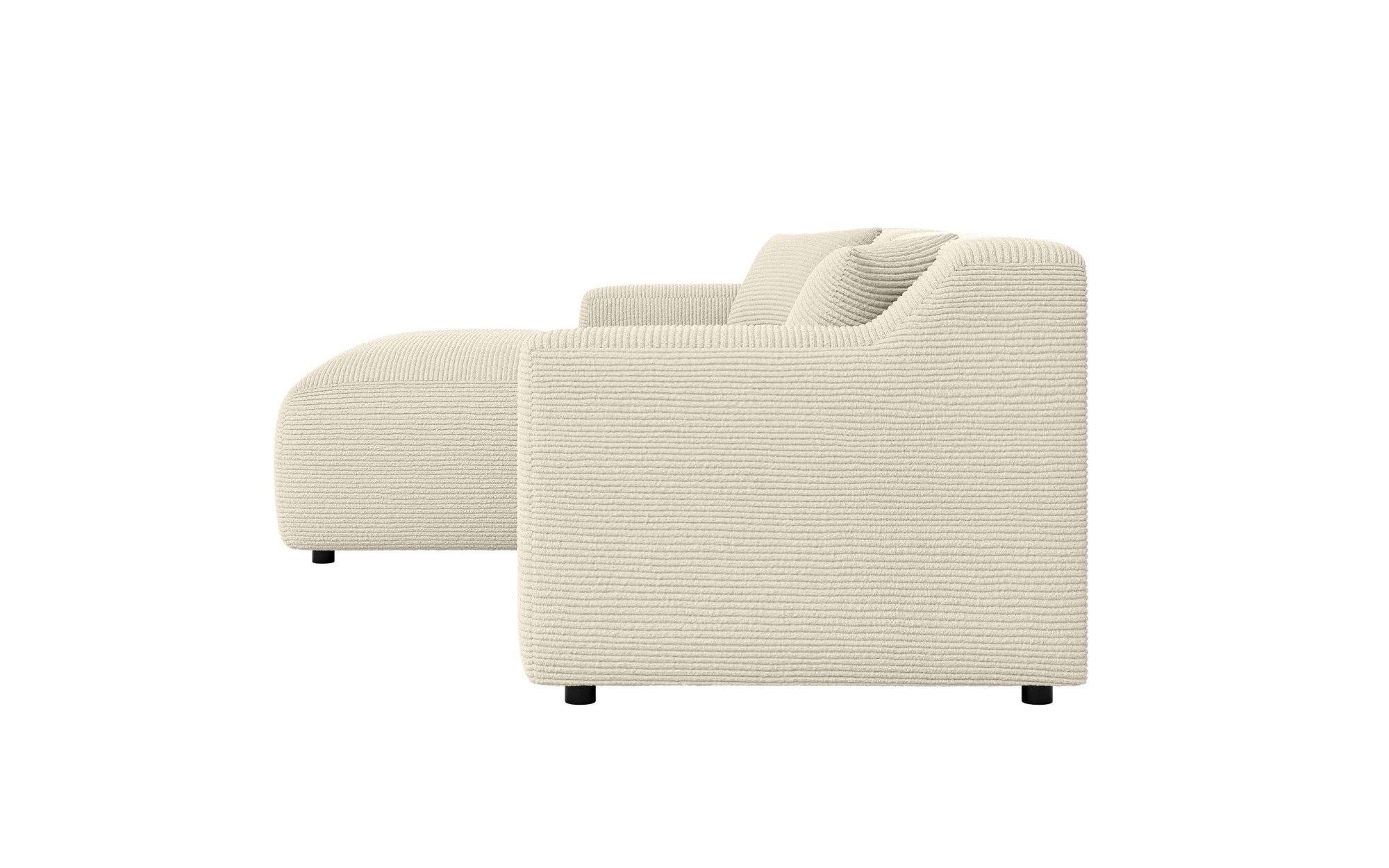 Home affaire Ecksofa »LILLIANA Designsofa, L-Form mit Recamiere rechts/links bestellbar«, L-Form mit Wellenunterfederung, Maße B/T/H: 256/160/76 cm