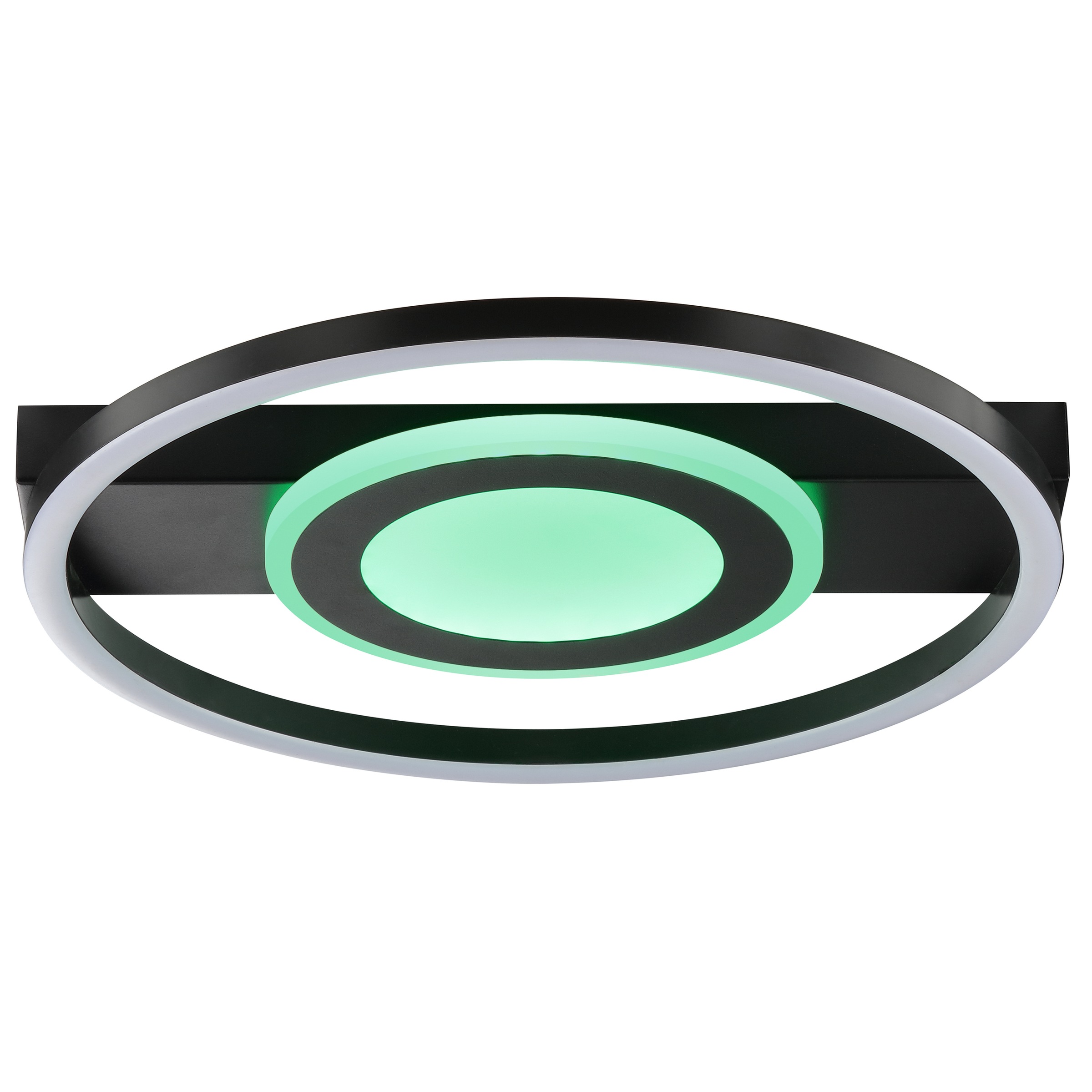 Brilliant LED Deckenleuchte »Maureen« LED-Modul 1 Stk. warmweiß - kaltweiß 37cm, 2300lm, 3000-6500K, dimmbar, CCT, RGB, schwarz