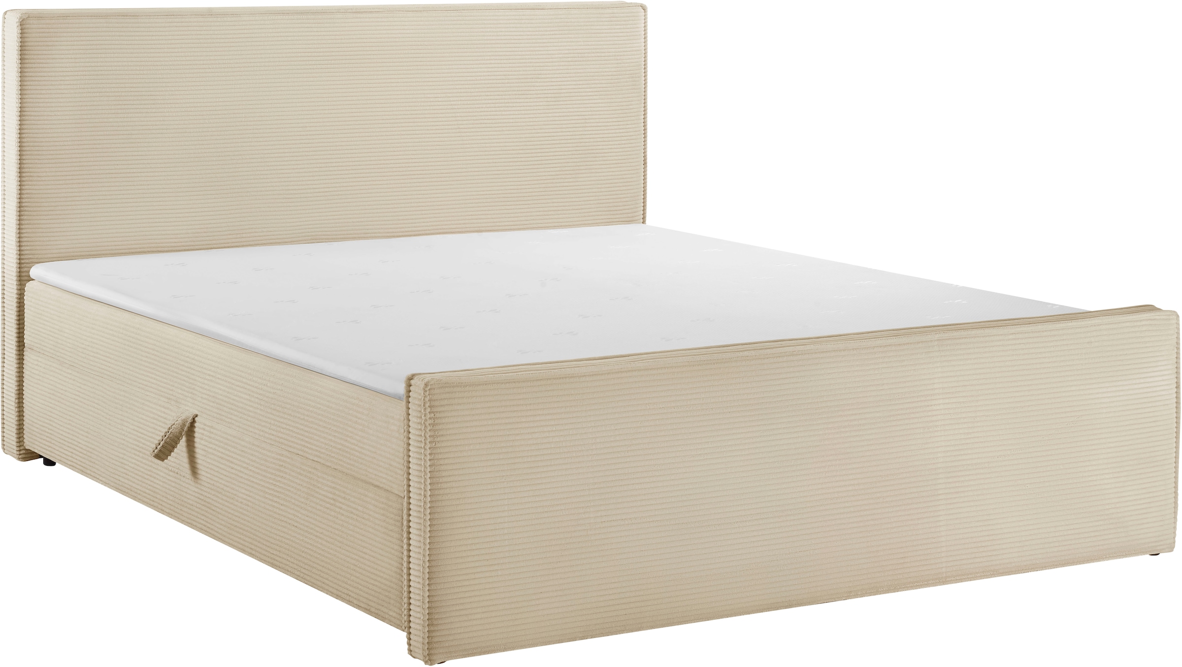 OTTO home Boxbett »Henno inkl. Bettkasten und Topper, Liegefläche 180x200cm« erhältlich in hochwertigem Cord-Stoff und der Größe 180x200 cm