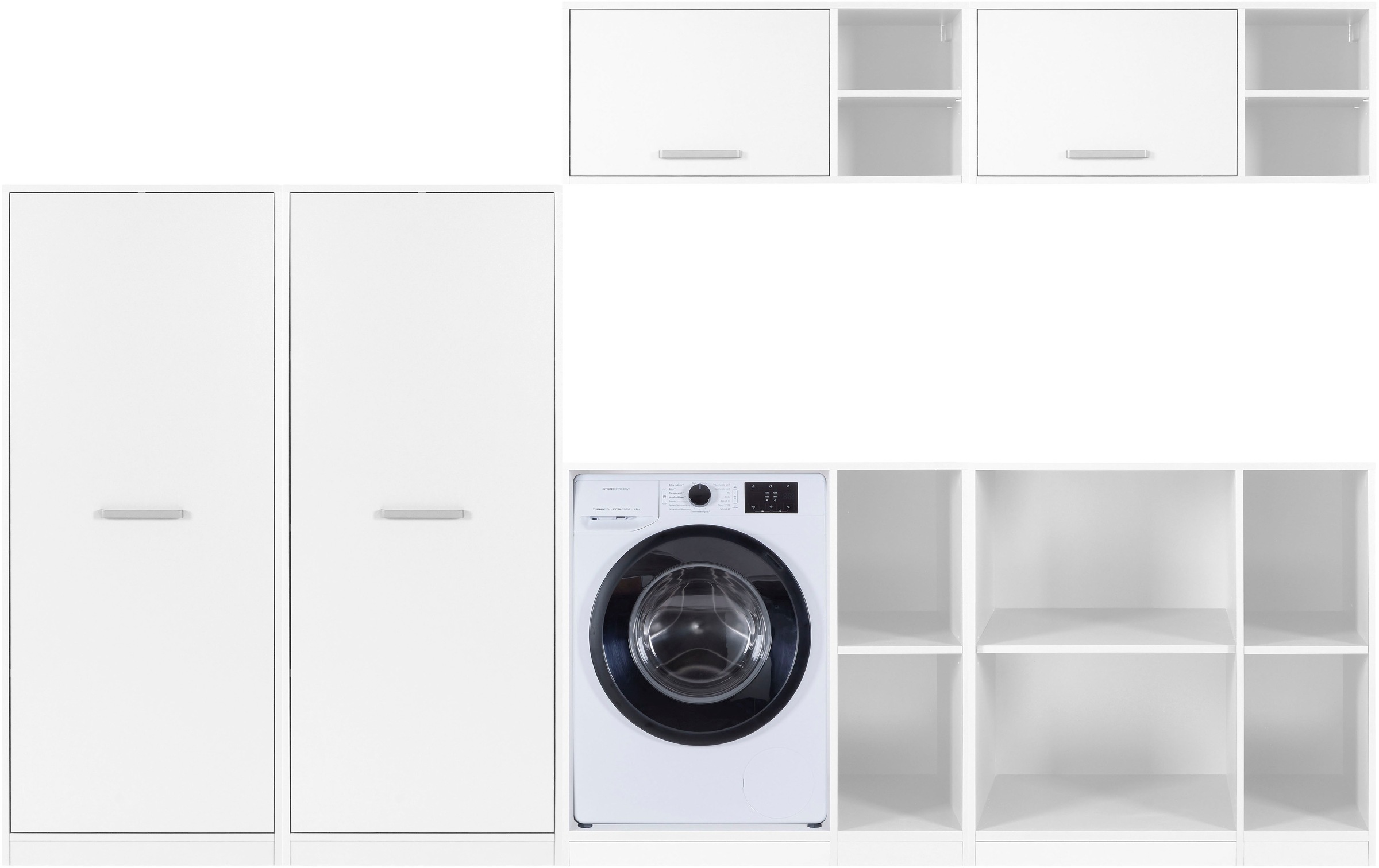 Inter Link Mehrzweckschrank-Set "Norela, Modulares Waschmaschinen-Set mit Hochschrank & Stauraum" 6 Stk. tlg.