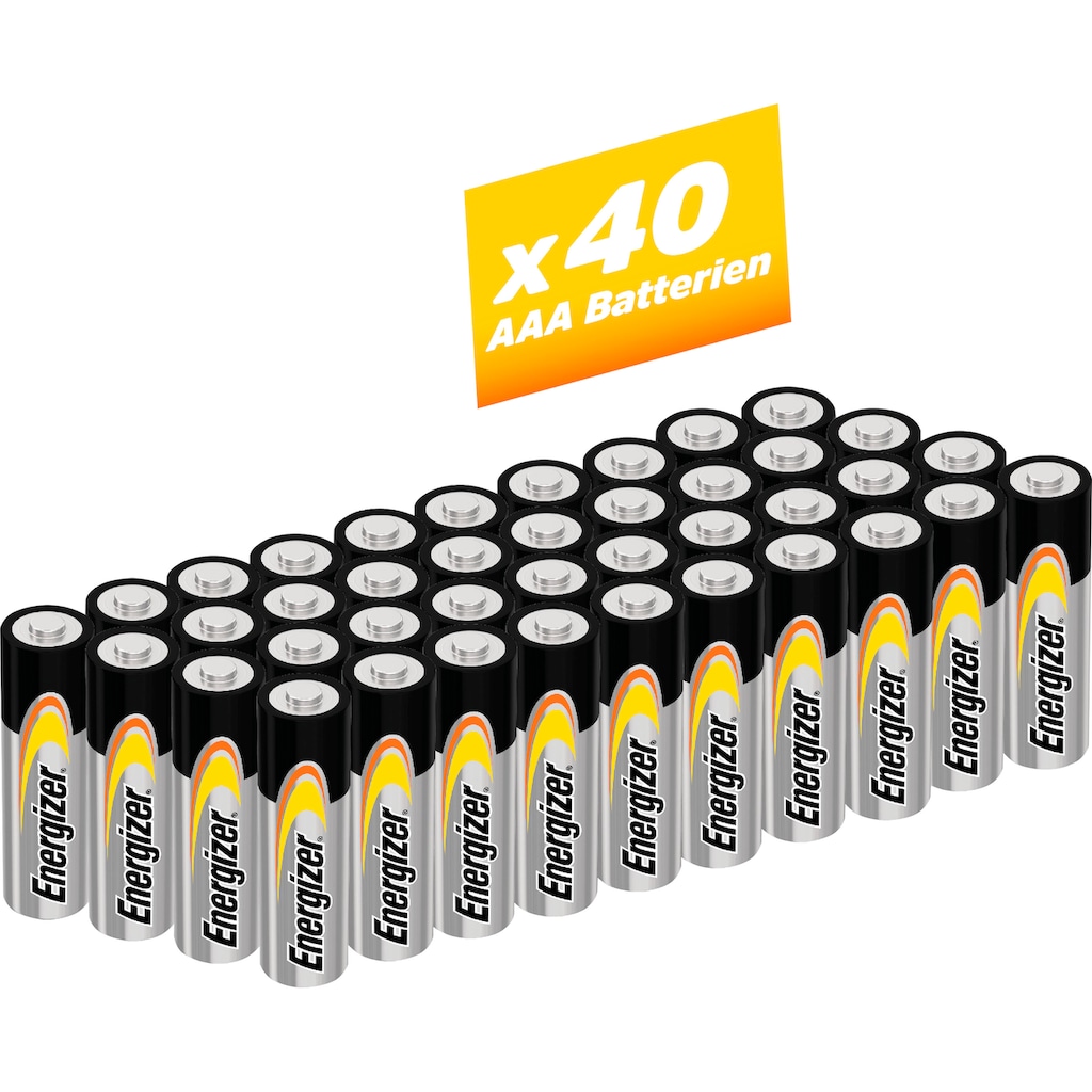 Energizer Batterie »40 Stück Alkaline Power Micro (AAA)«, (40 St.)