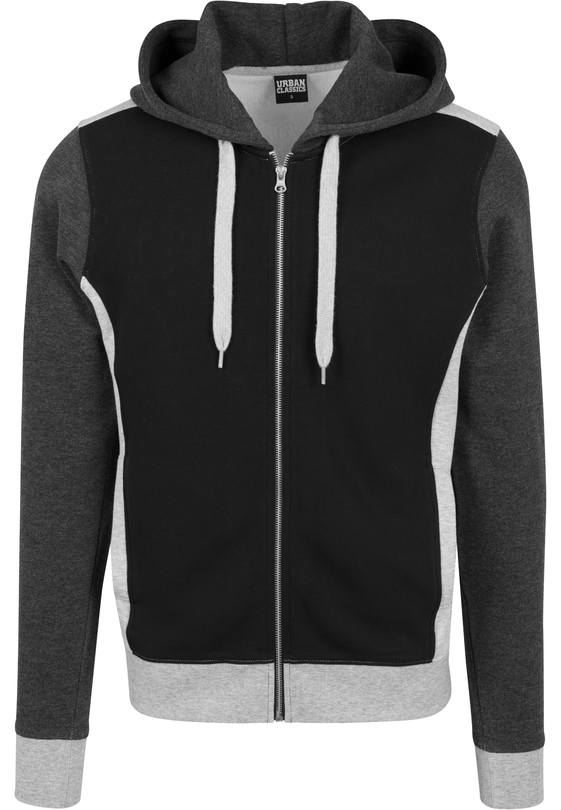 URBAN CLASSICS Sweatjacke "Urban Classics Herren 3- Tone Sweat Zip Hoody"