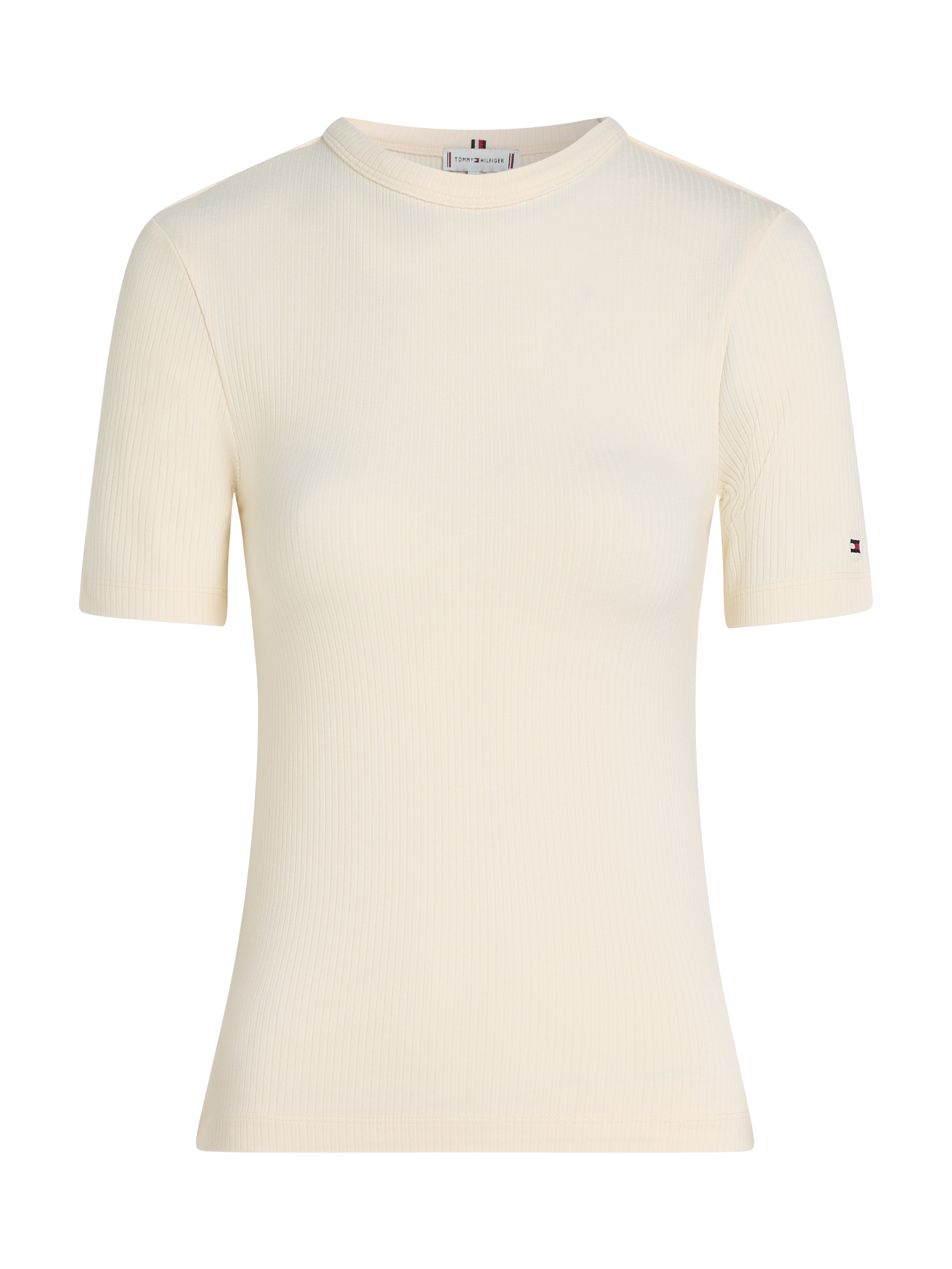 Tommy Hilfiger Kurzarmshirt »5X2 RIB C-NK SS«, mit Rundhals, Kurzarm