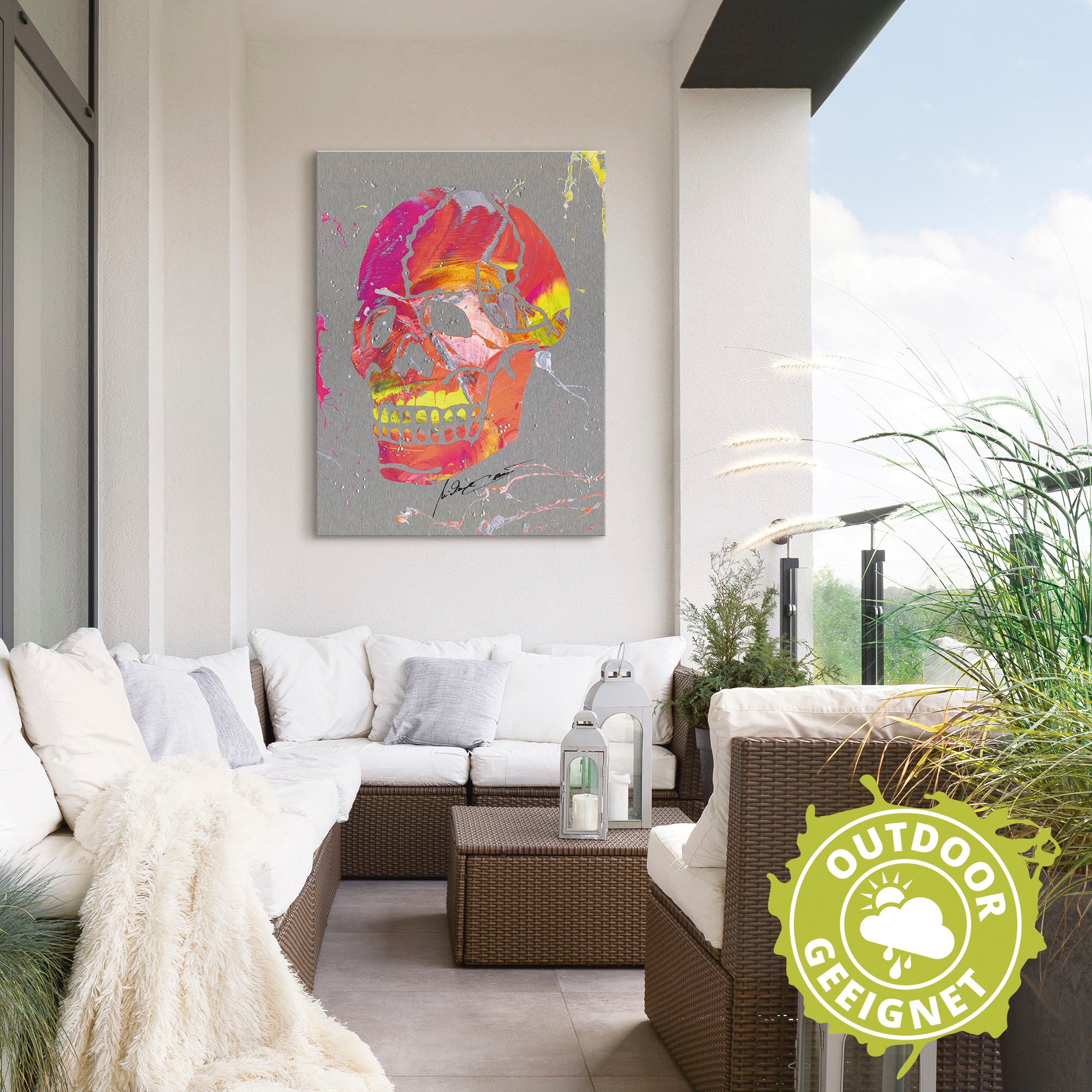 Artland Wandbild »Totenkopf 2«, Körper, (1 St.), als Alubild, Outdoorbild, Wandaufkleber in verschied. Größen