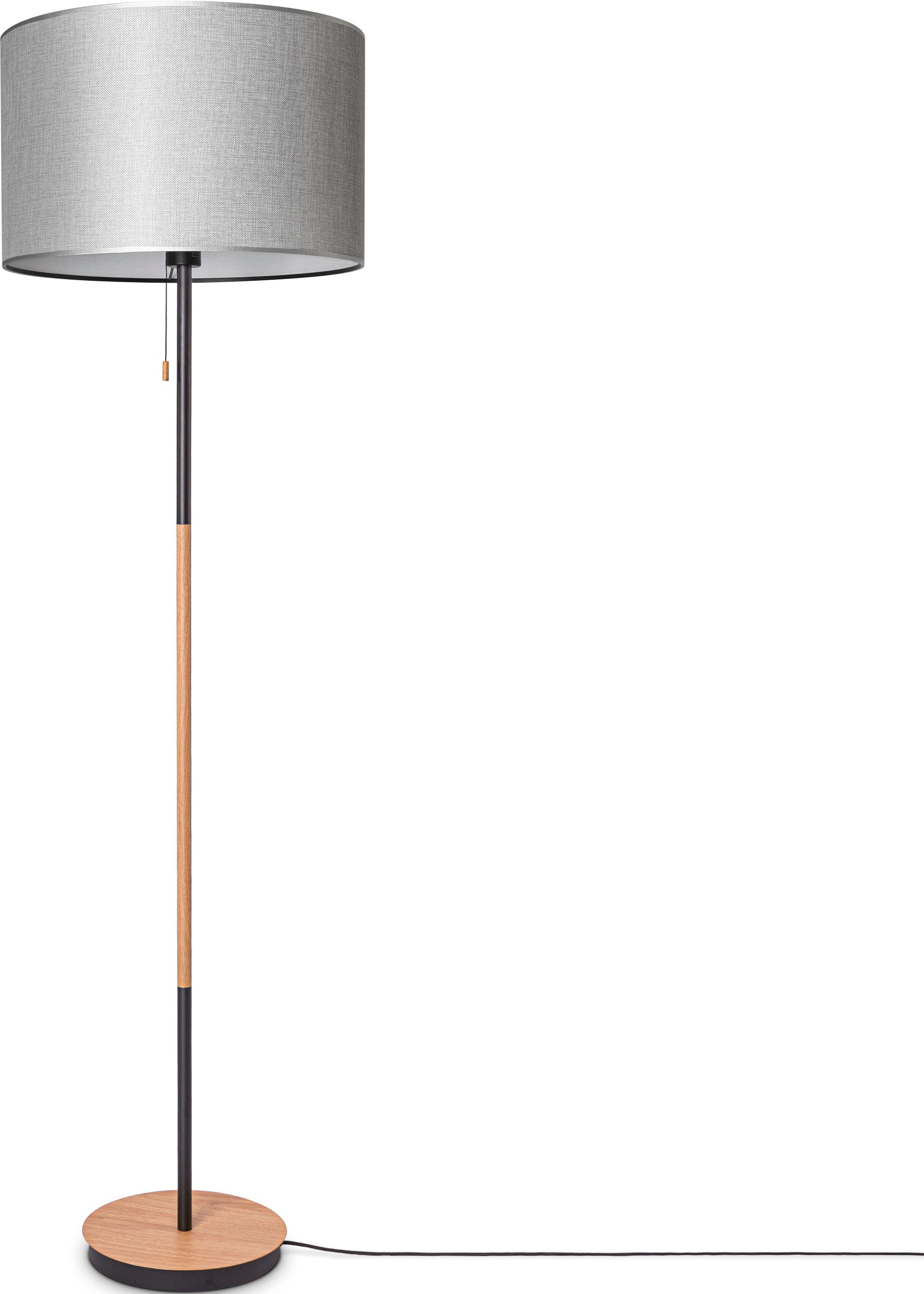 Paco Home Stehlampe »EKO CANVAS | E27 Standleuchte Wohnzimmer Stoffschirm UNI Stofflampe COLOR«, BAUR Skandi Einfarbig