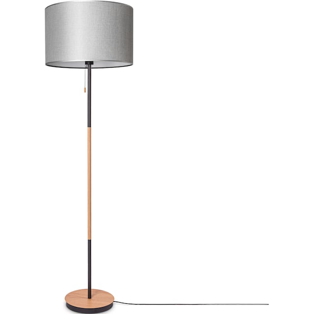 Paco Home Stehlampe »EKO CANVAS UNI COLOR«, Stoffschirm Wohnzimmer Skandi Standleuchte  E27 Einfarbig Stofflampe | BAUR