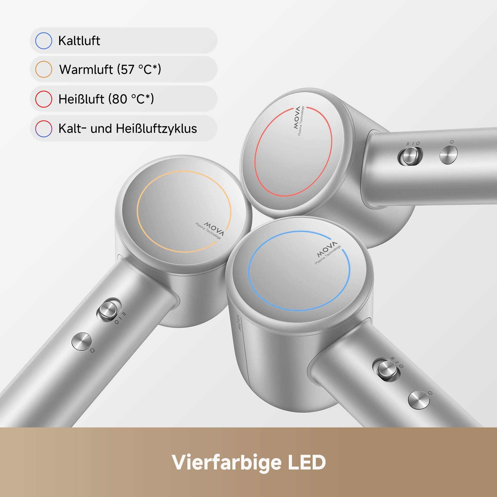 Mova Haartrockner »Shine 10« 1.800 W 1 Aufsätze Schnellhaartrockner