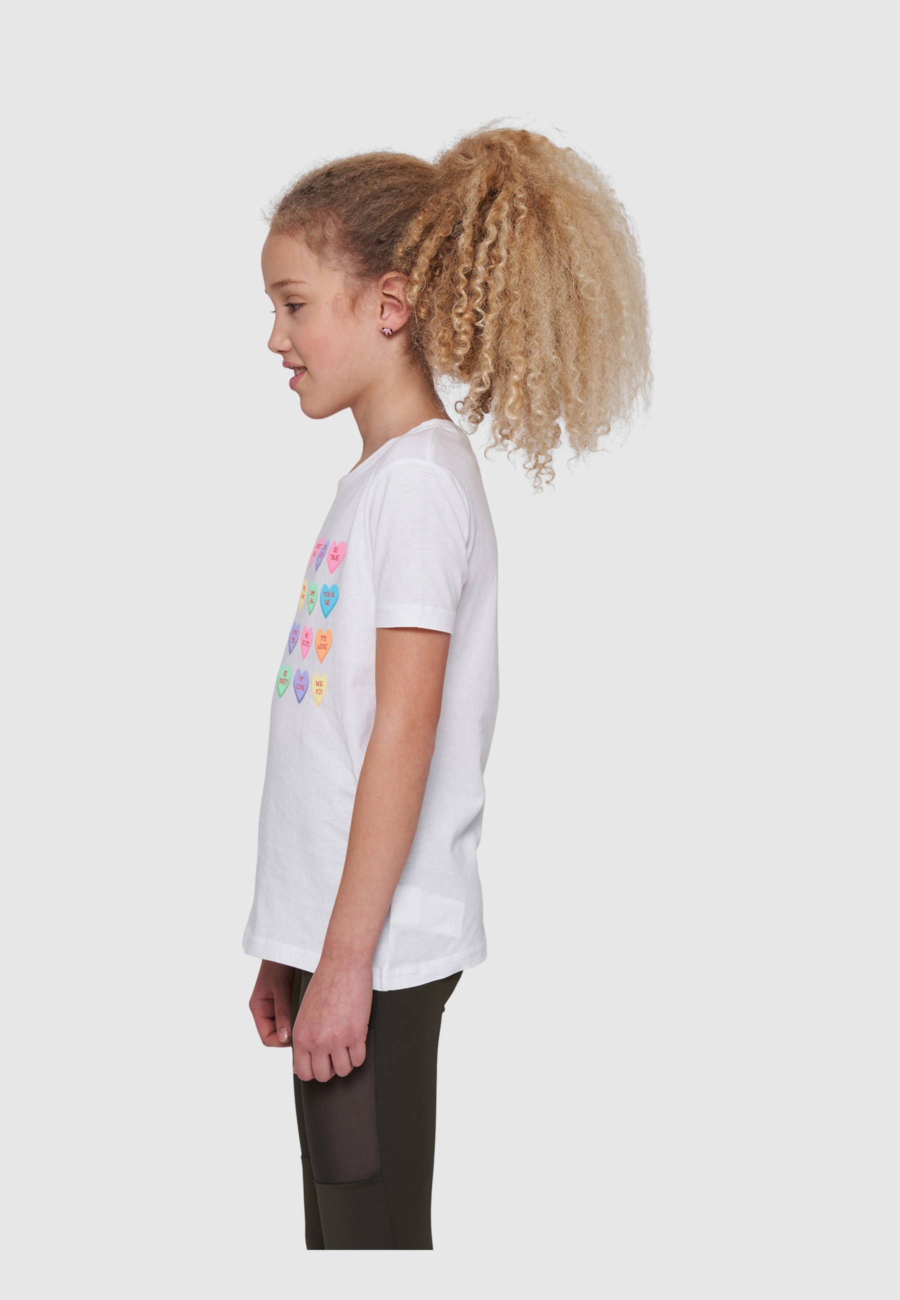 MisterTee T-Shirt »MisterTee Damen Kids Sweet Heart Candy Tee« 1
