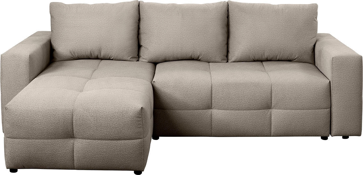 exxpo - sofa fashion Ecksofa Praktische Funktionsecke mit Federkern, Bettfunktion und Stauraum