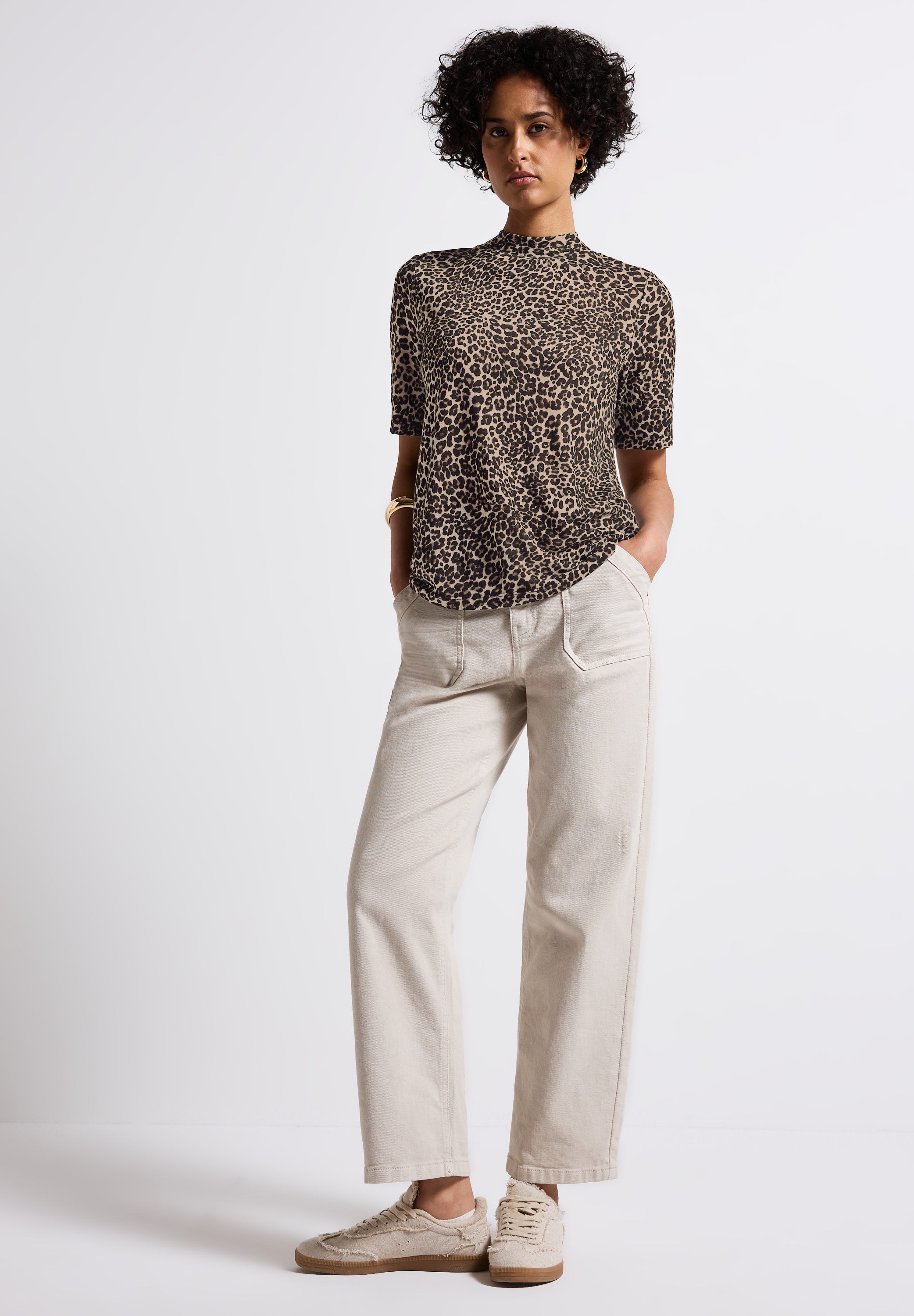 STREET ONE Print-Shirt, aus strecthigem Viskosematerial