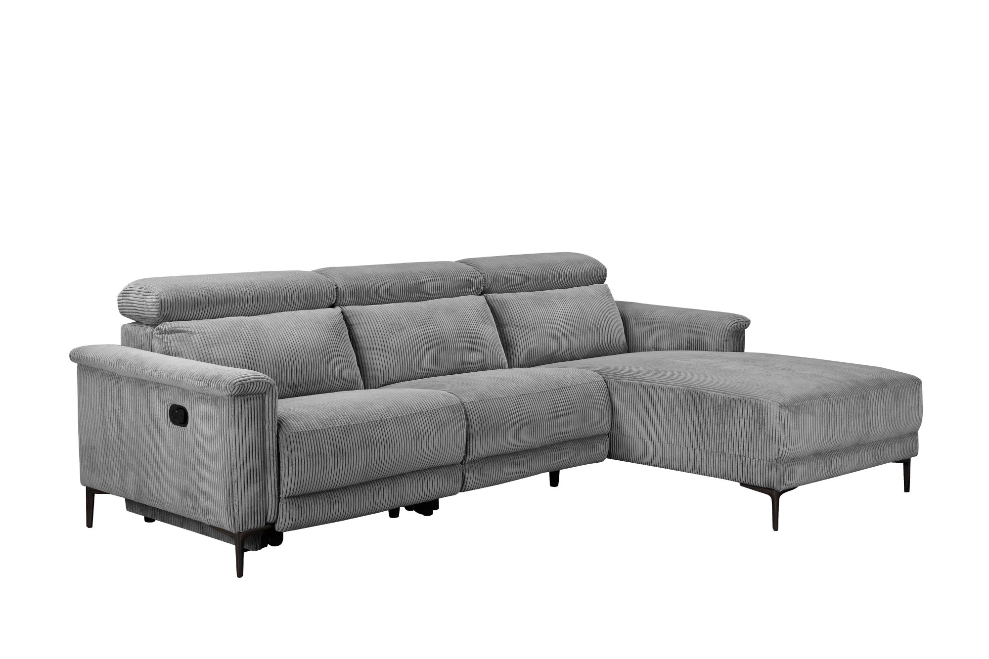 Thumbnail - Home affaire Ecksofa "Lund in Cord, L-Form, 261 cm, manuelle und elektr. Relaxfunktion,", USB-A und Kopfteilverstellung