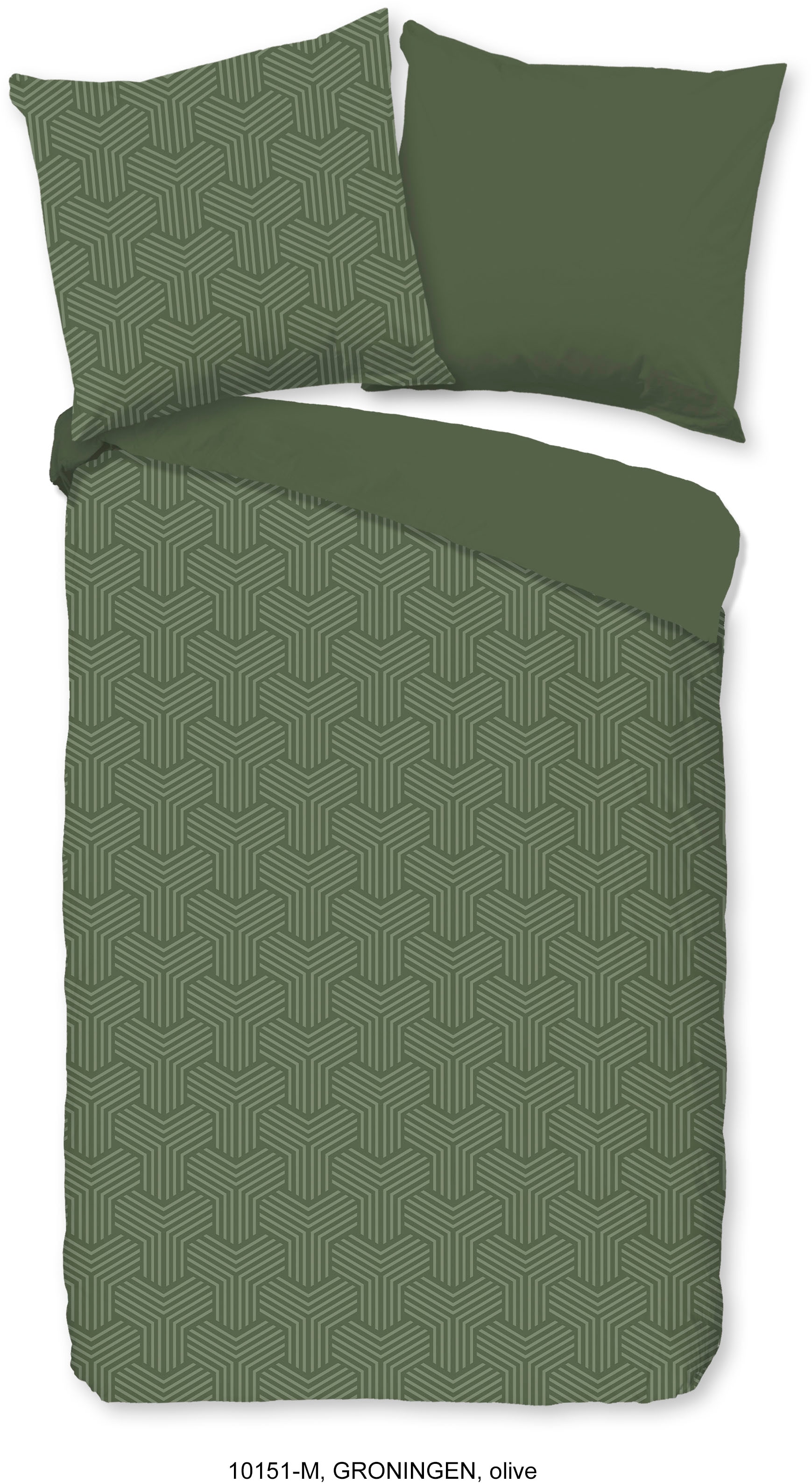 PURE luxury collection Wendebettwäsche »Groningen« 2 Mikrofaser, Pflegeleicht, Reißverschluss, Wende, 3D, uni muster, weich