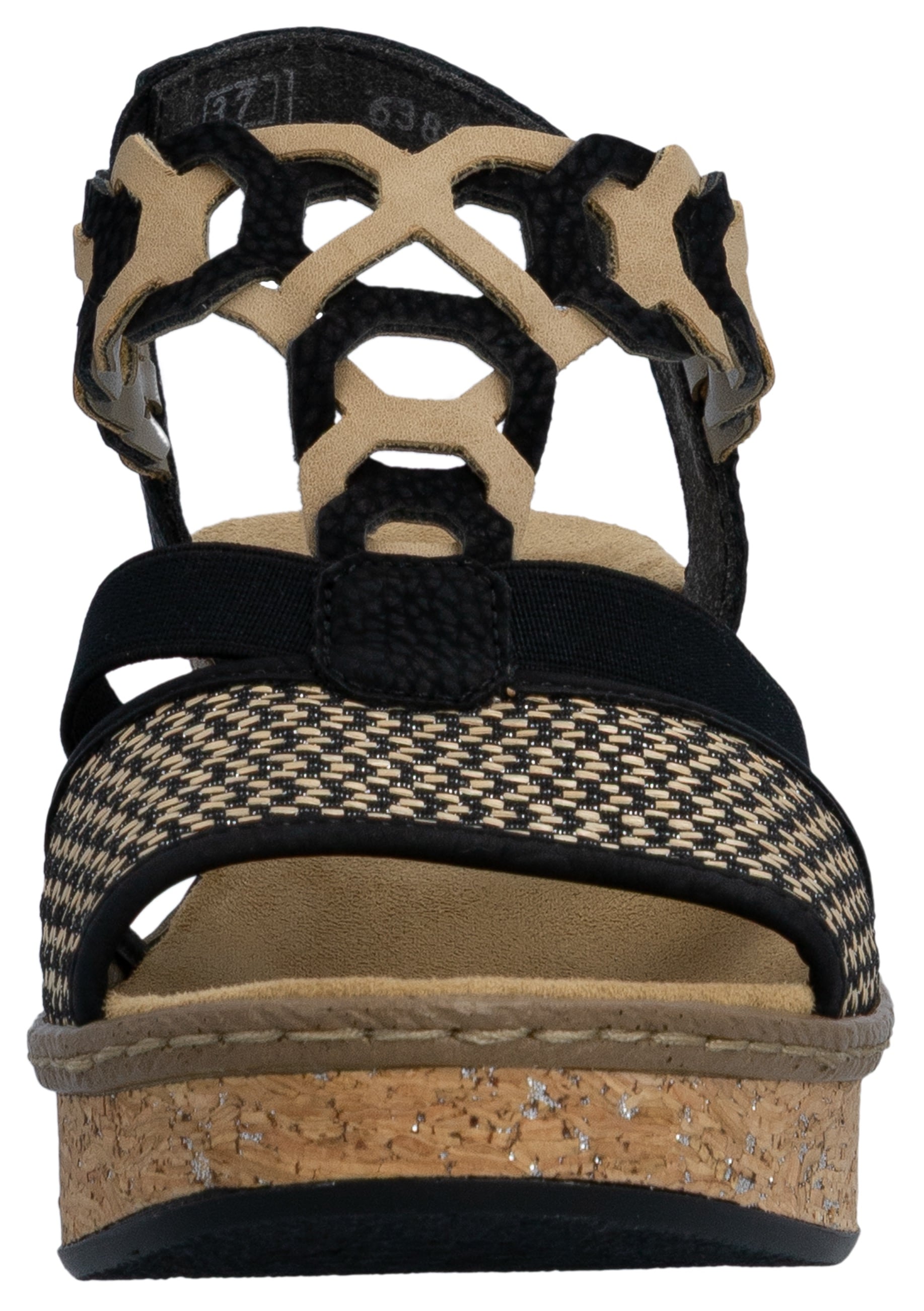 Rieker Sandalette  , Sommerschuh, Sandale, Plateauabsatz, in elegantem Look