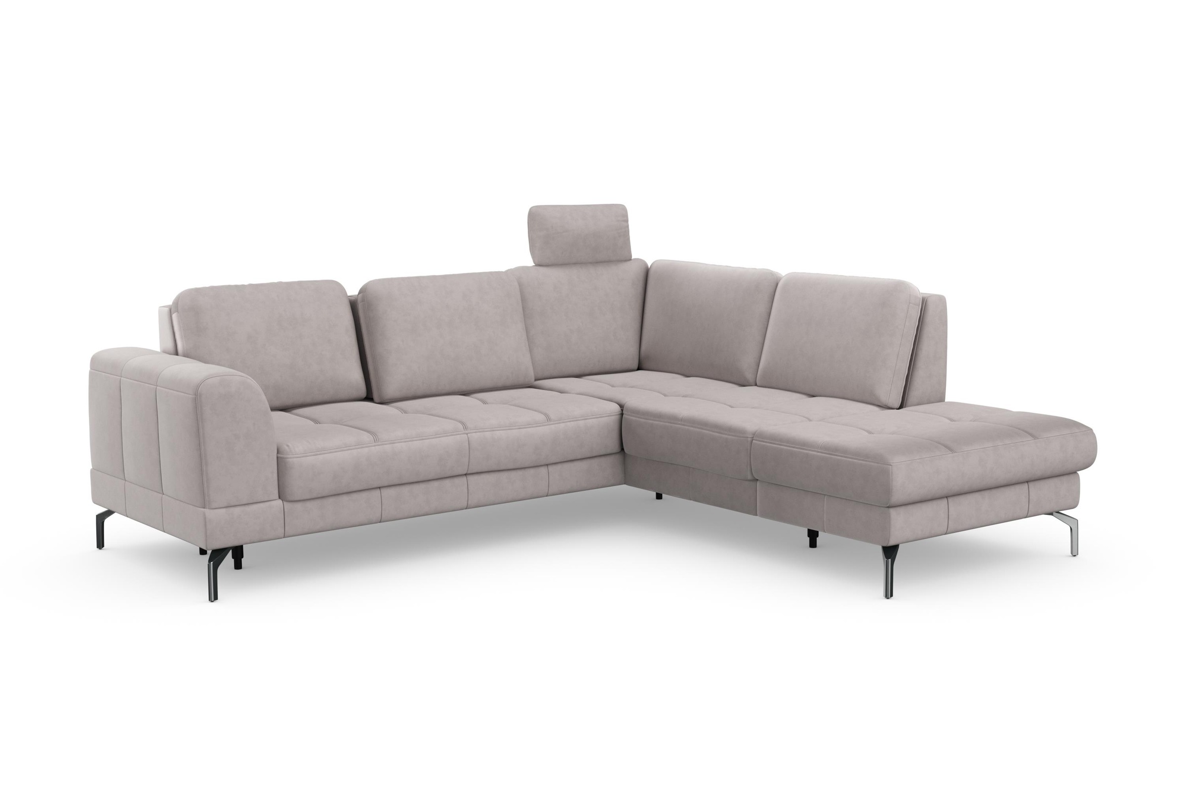 sit&more Ecksofa »Bendigo L-Form«, inklusive Sitztiefenverstellung, Bodenfreiheit 15 cm, in 2 Fußfarben