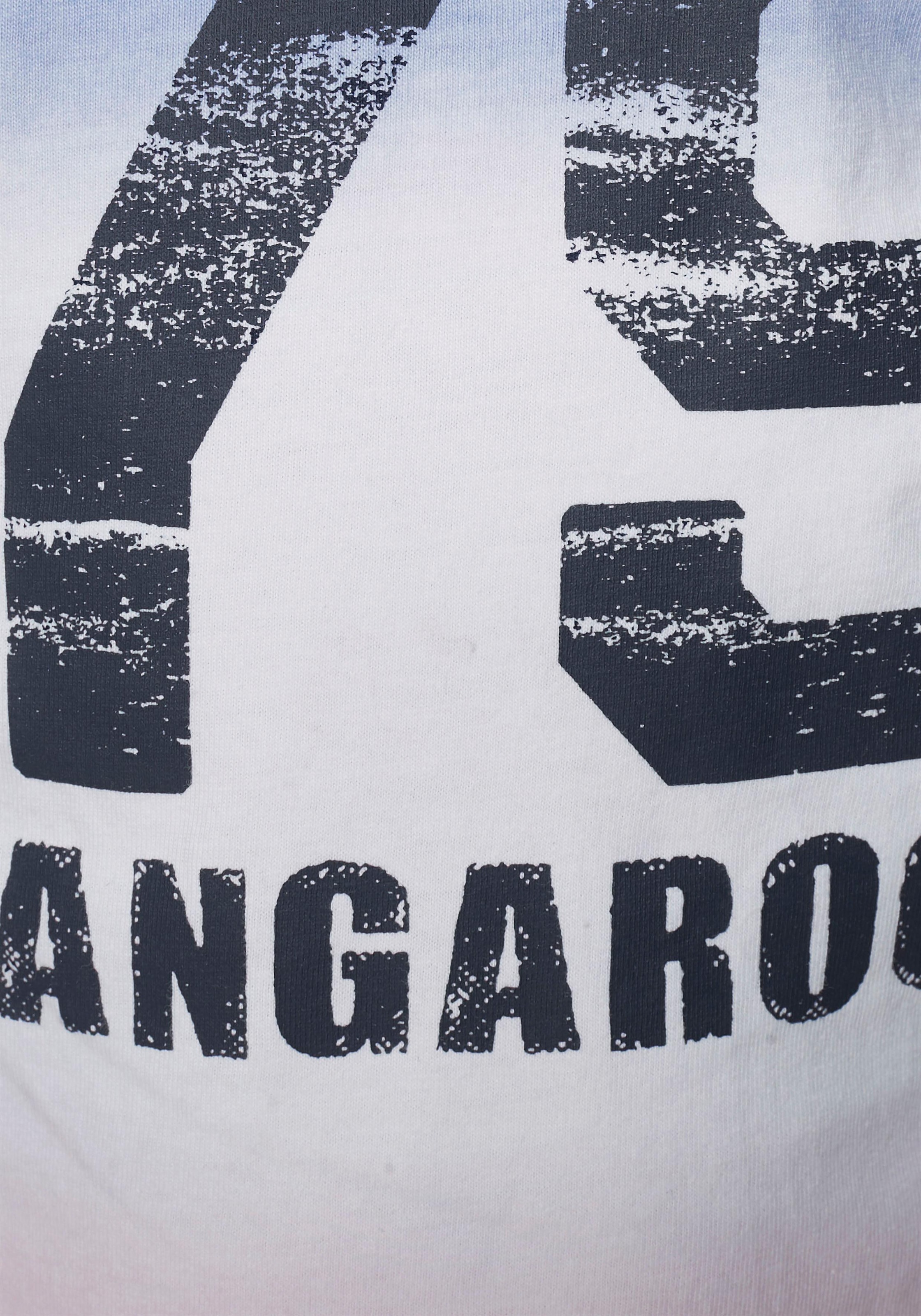 KangaROOS Langarmshirt, Langarm, taillierter Schnitt, mit Print, Rundhalsausschnitt