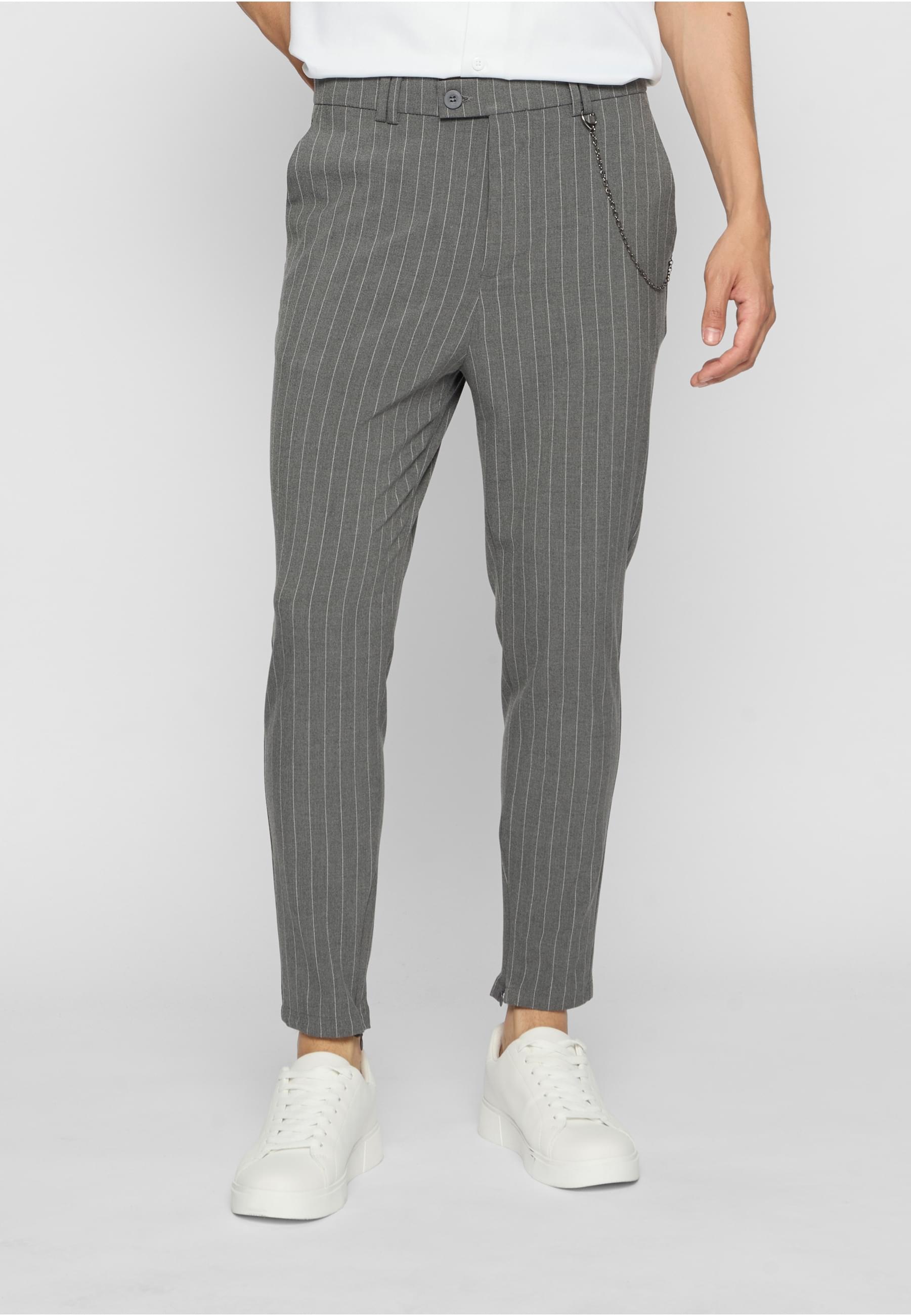 2Y Studios Stoffhose »2Y Studios 2Y Cropped Pants Pinstripe«, (1 tlg.)
