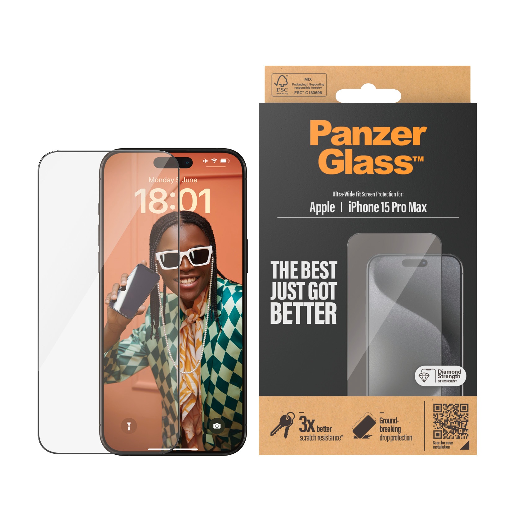 PanzerGlass Displayschutzglas »Ultra-Wide Fit Scre...