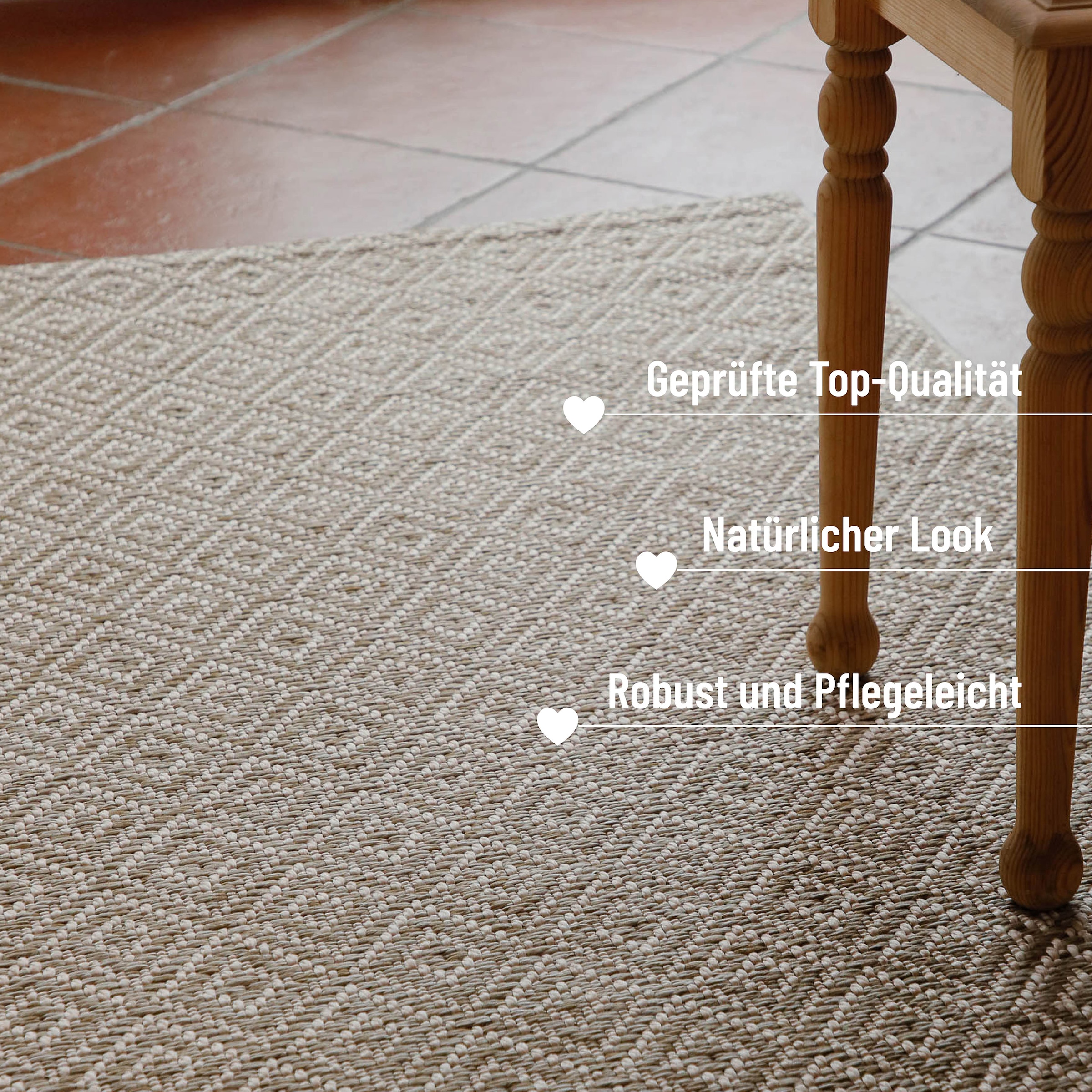 Wecon home Läufer »Buhai« rechteckig 3 mm Höhe ultraflacher Schmutzfangläufer, rutschfest, waschbar, wetterfest