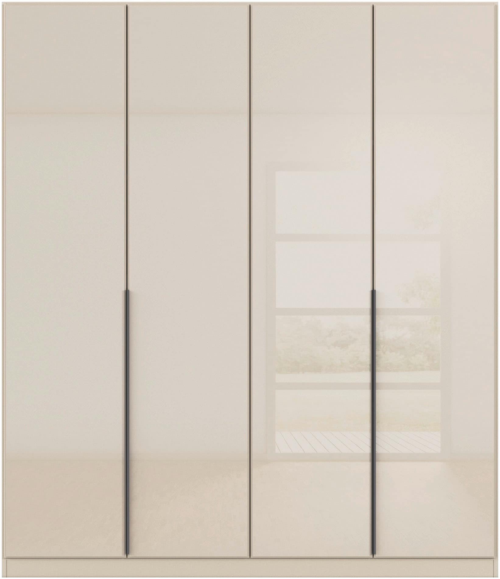 rauch Drehtürenschrank »Kleiderschrank Kleiderschränke Schrank Garderobe AGORDO mit Glasfront«, (in zwei Griff-Farben), durchdachte Innenausstattung, in 6 Breiten und 2 Höhen MADE IN GERMANY