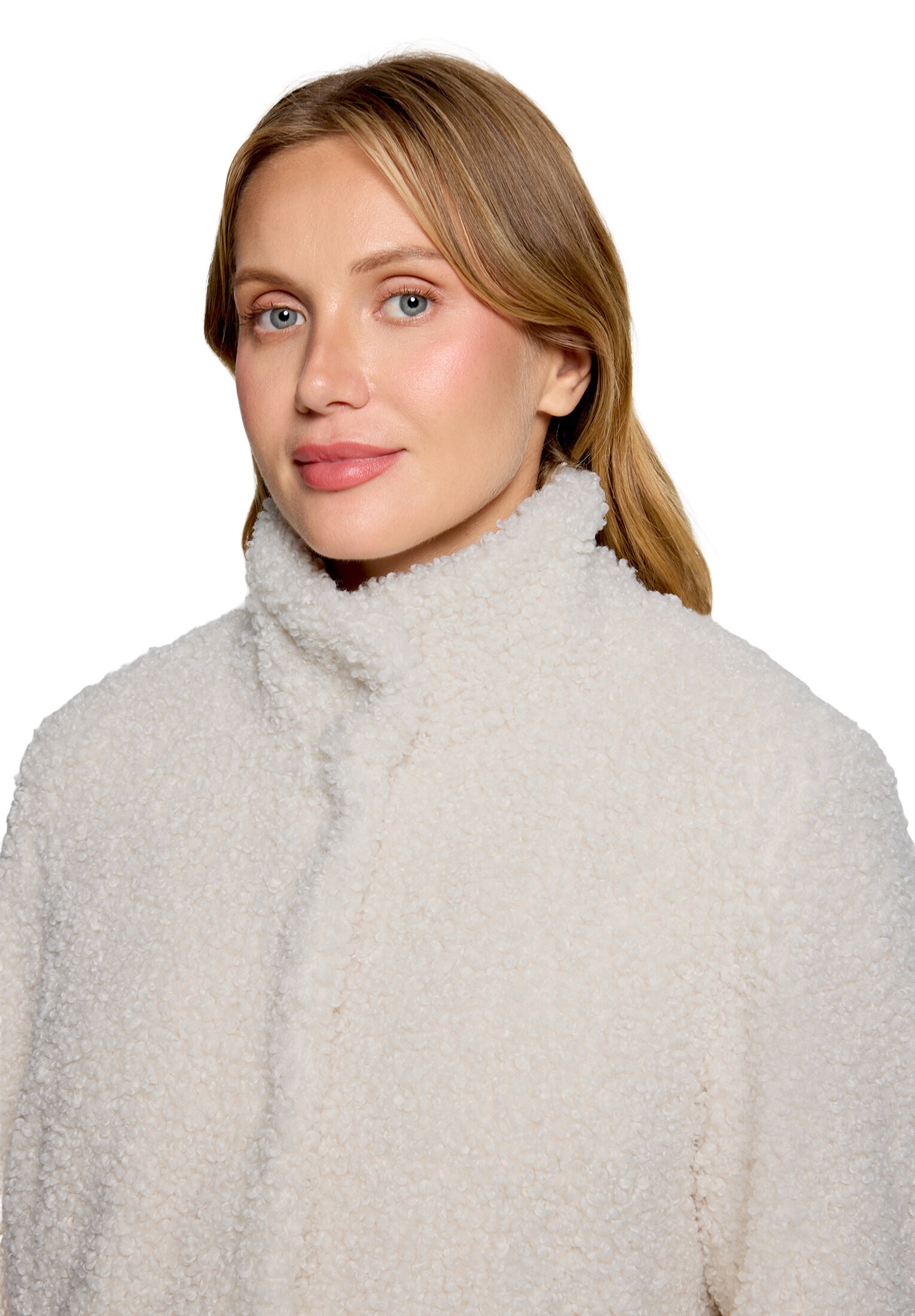 Betty&Co Plüschjacke »Damen mit Stehkragen«