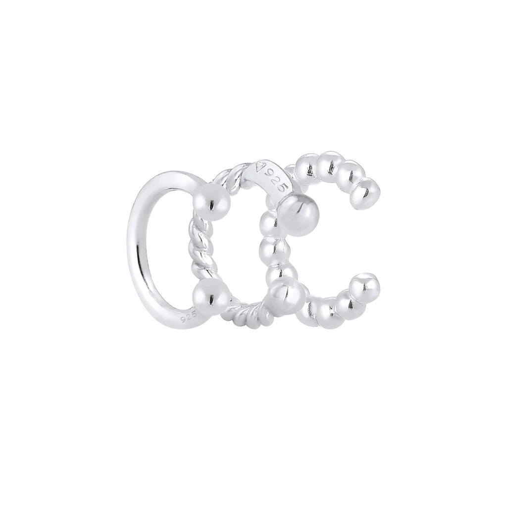 Elli Single-Ohrhaken »Ohrklemme Ear Cuff 3er Set Kugel 925 Silber«