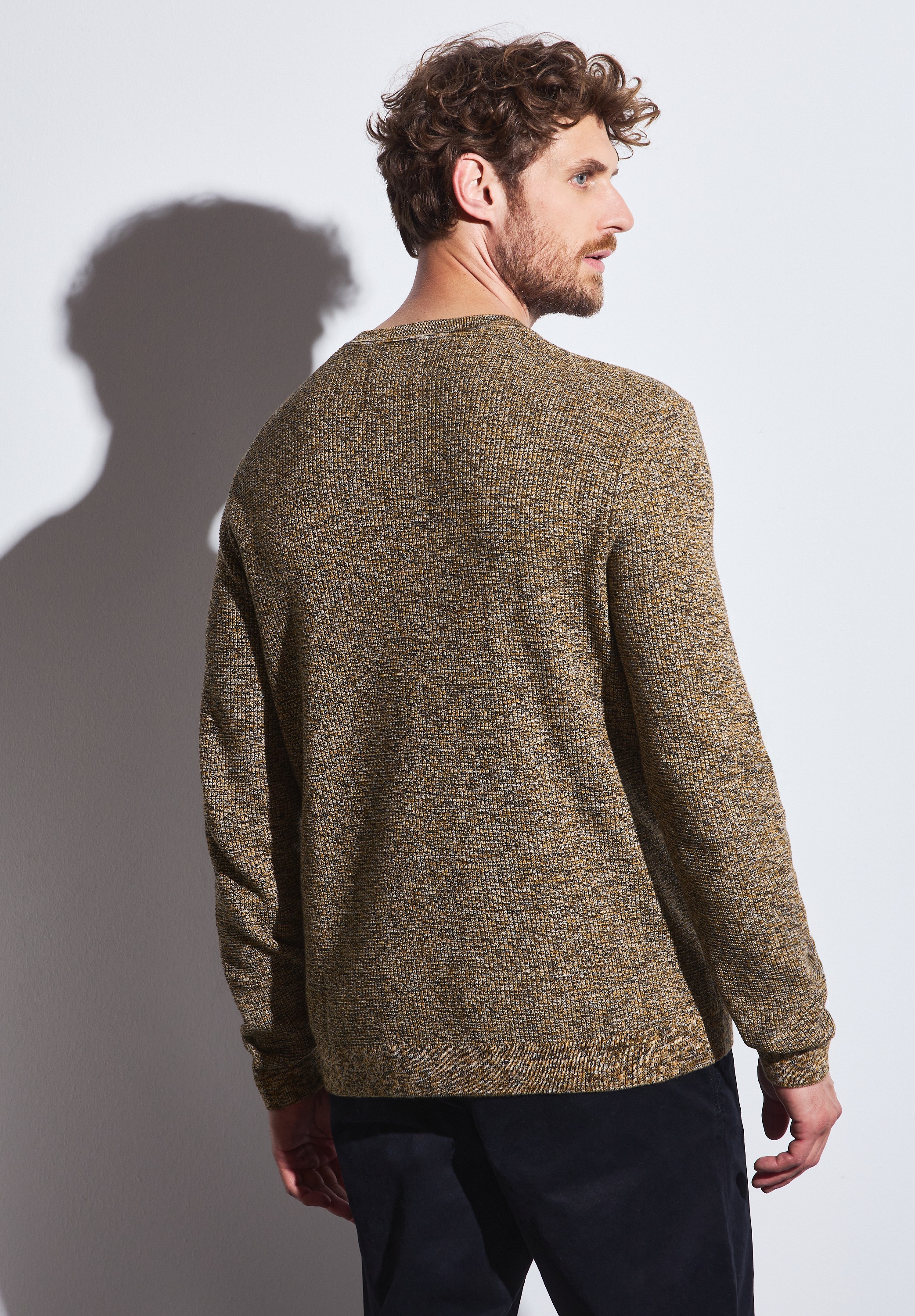 STREET ONE MEN Strickpullover, im Melange Look günstig online kaufen